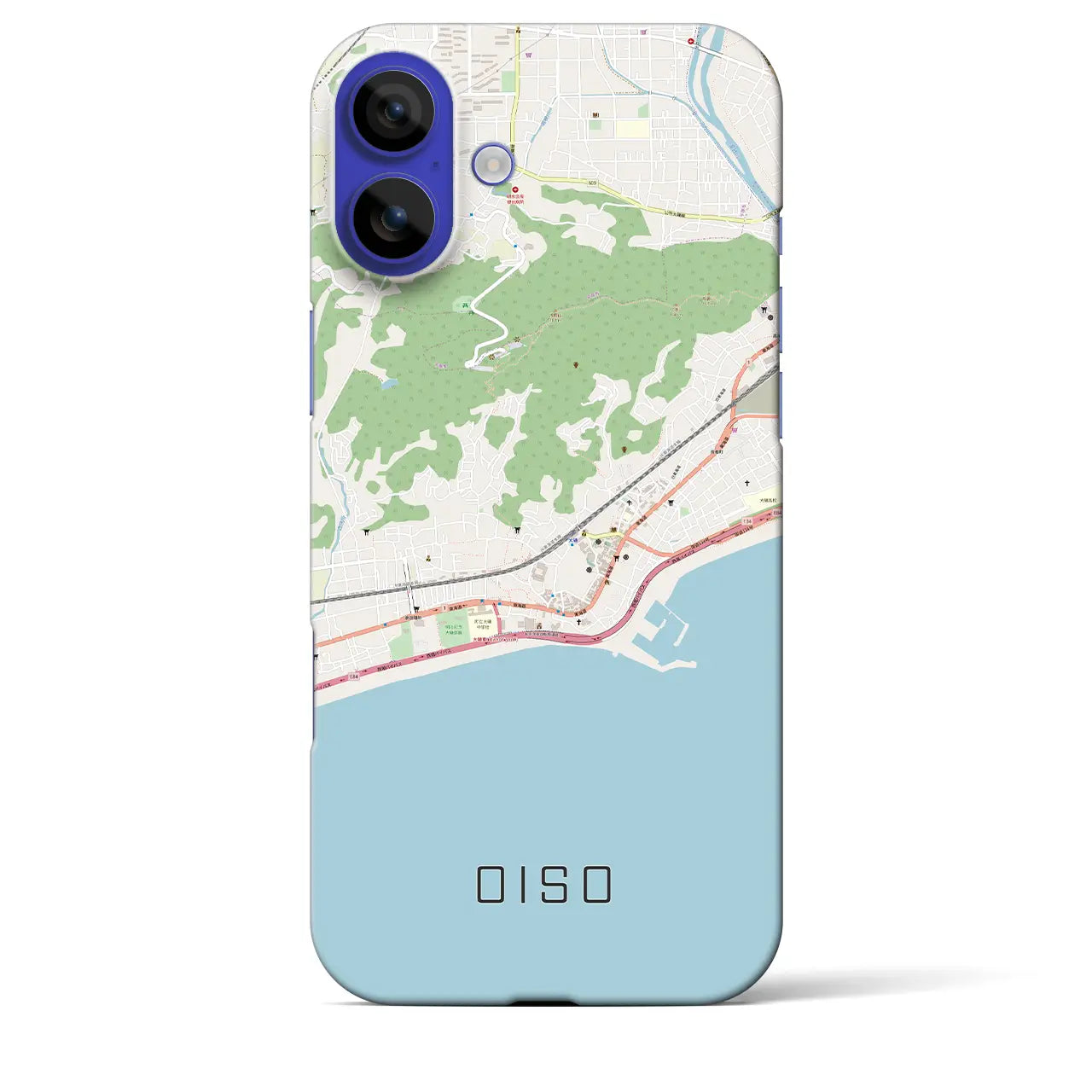 【大磯(神奈川県)】地図柄iPhoneケース(バックカバータイプ)ナチュラル・iPhone 16 Pro Max 用