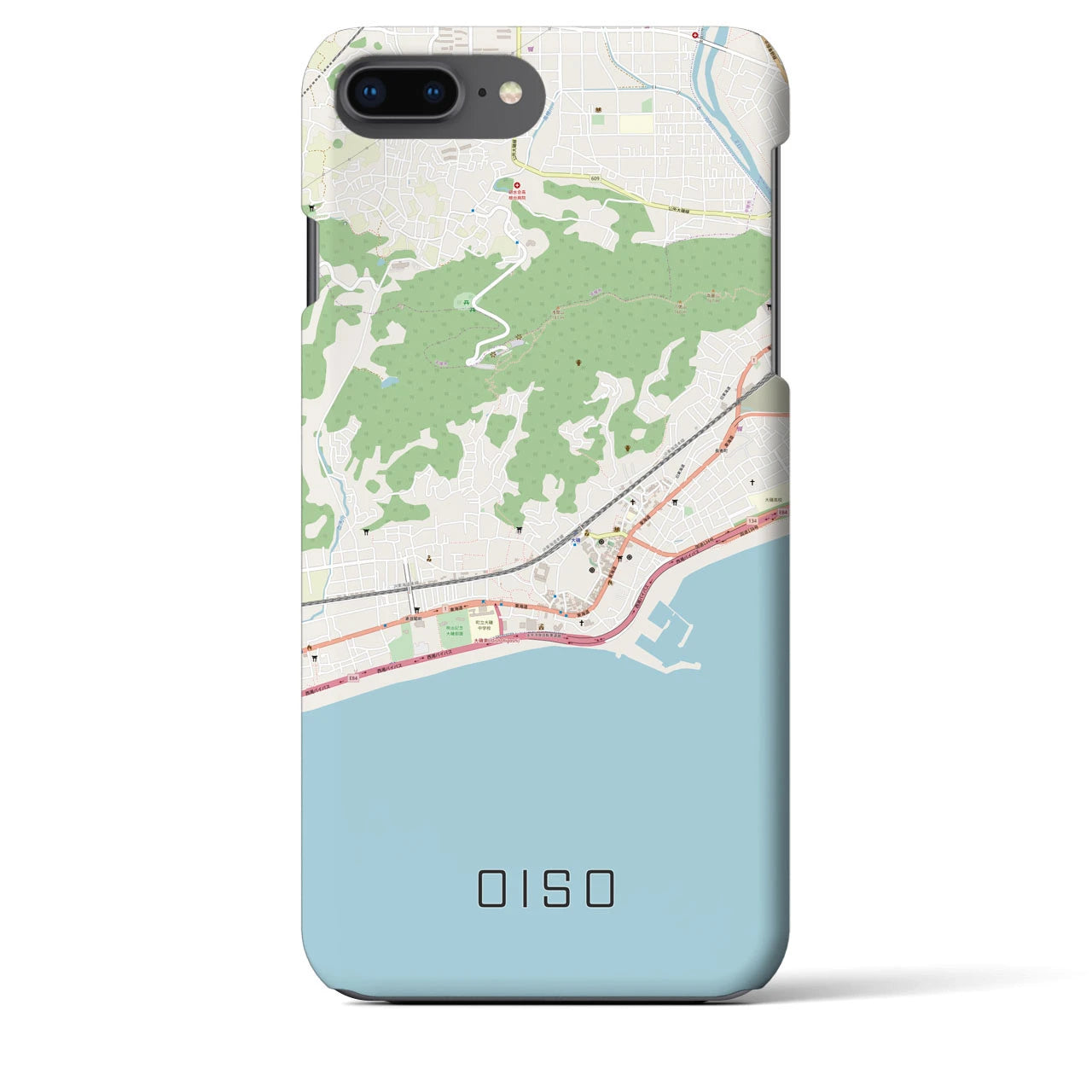 【大磯(神奈川県)】地図柄iPhoneケース(バックカバータイプ)