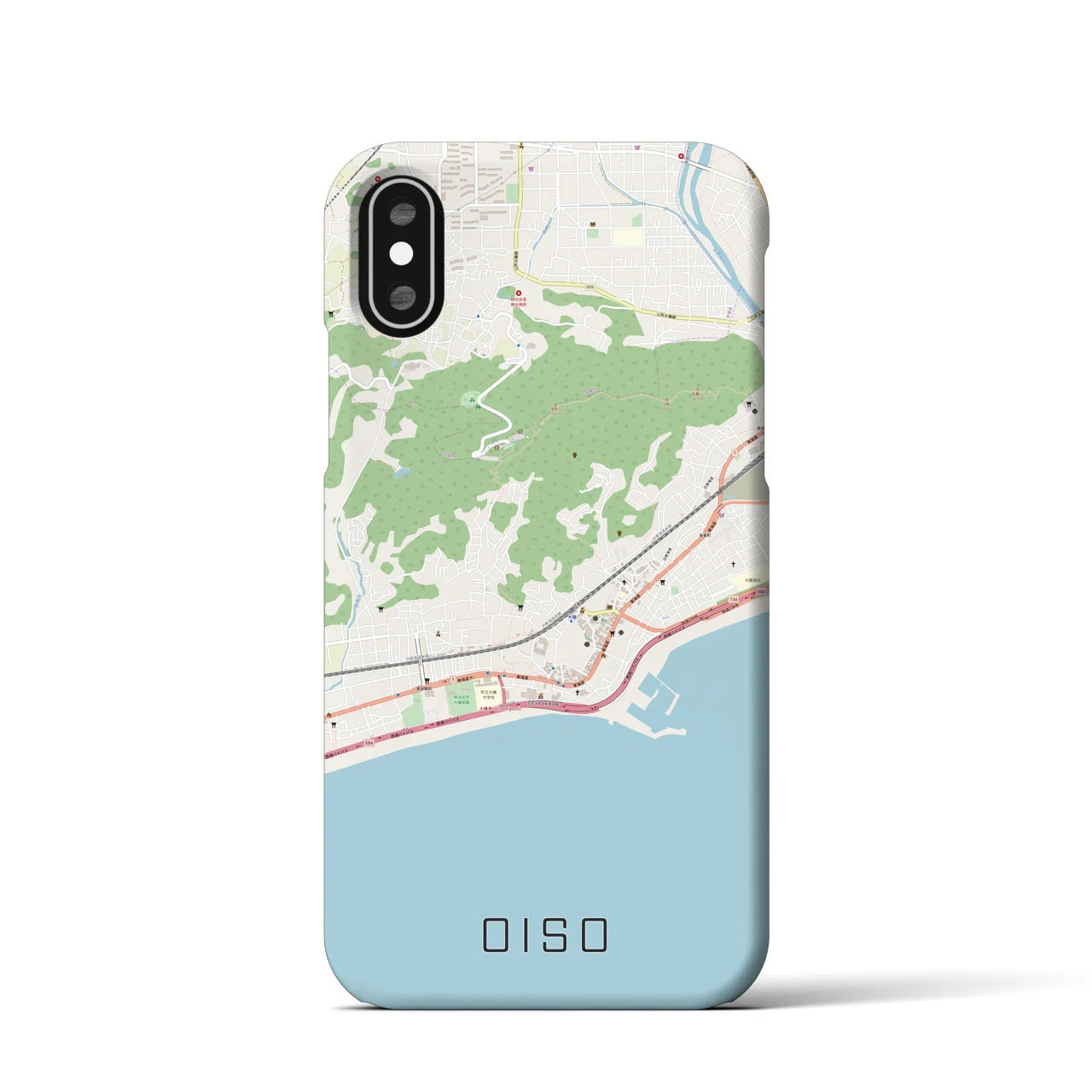 【大磯(神奈川県)】地図柄iPhoneケース(バックカバータイプ)