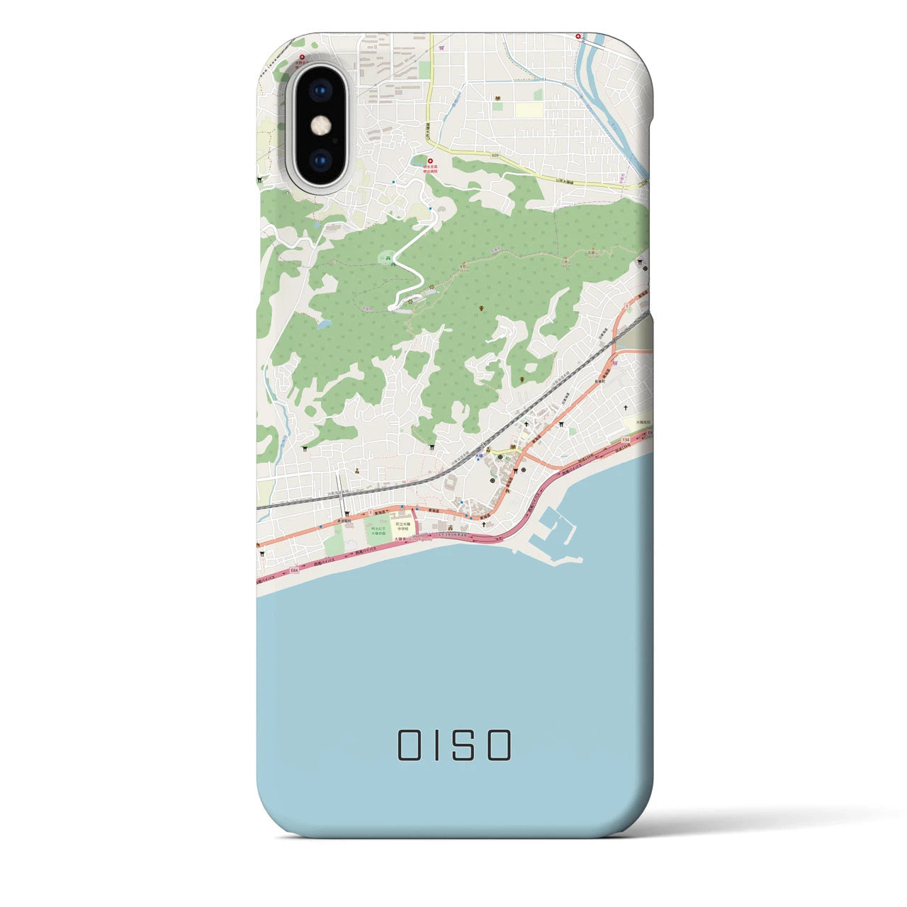 【大磯(神奈川県)】地図柄iPhoneケース(バックカバータイプ)