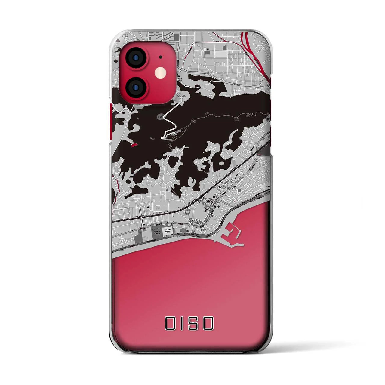 【大磯(神奈川県)】地図柄iPhoneケース(クリアタイプ)