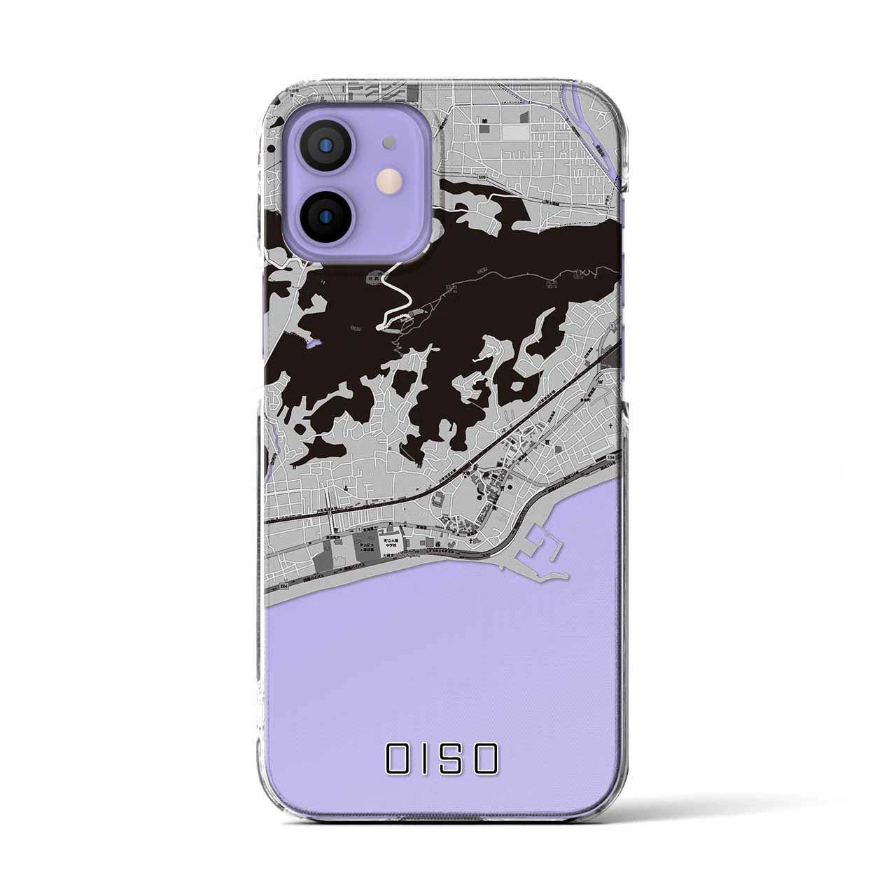 【大磯(神奈川県)】地図柄iPhoneケース(クリアタイプ)