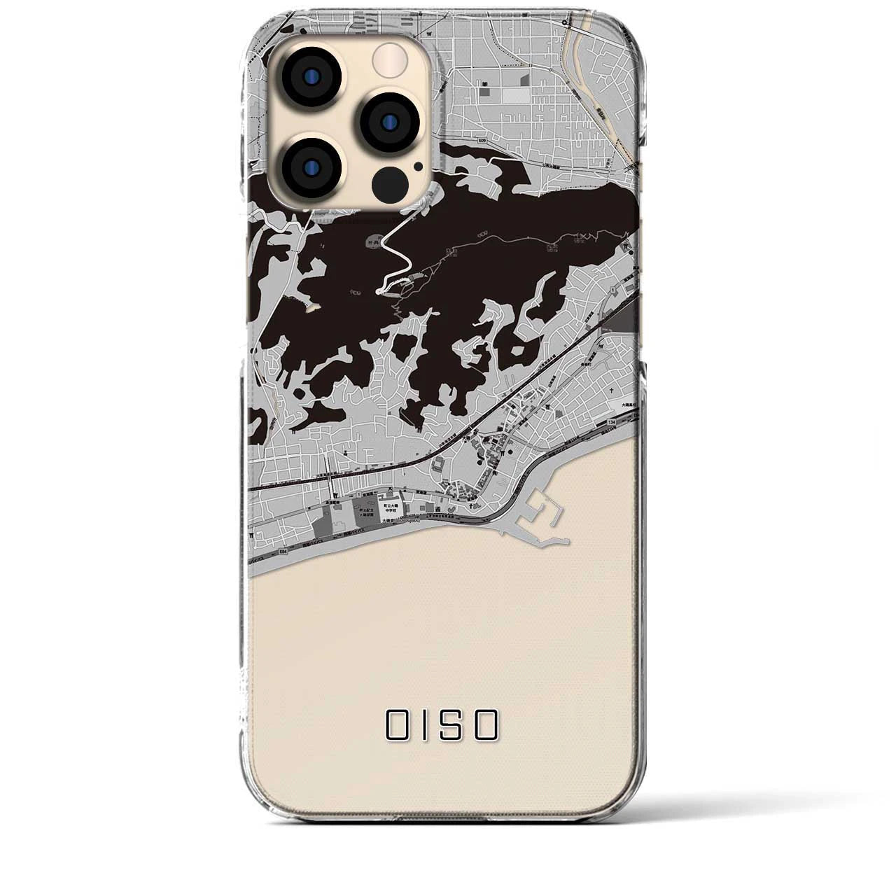 【大磯(神奈川県)】地図柄iPhoneケース(クリアタイプ)