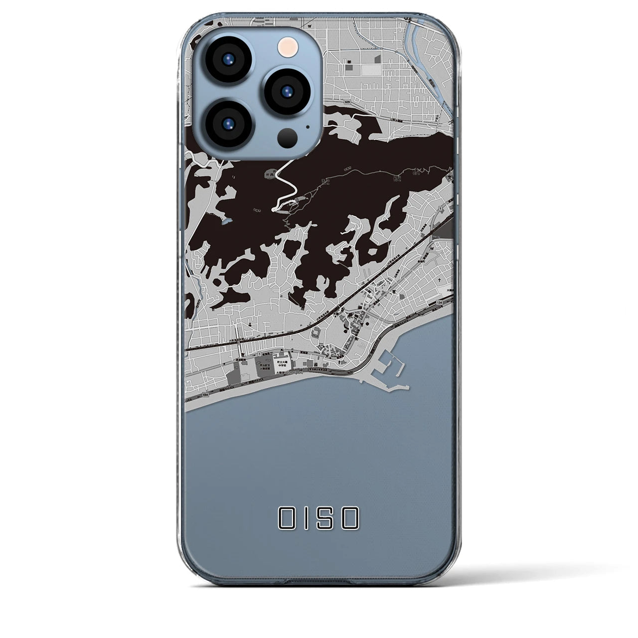 【大磯(神奈川県)】地図柄iPhoneケース(クリアタイプ)