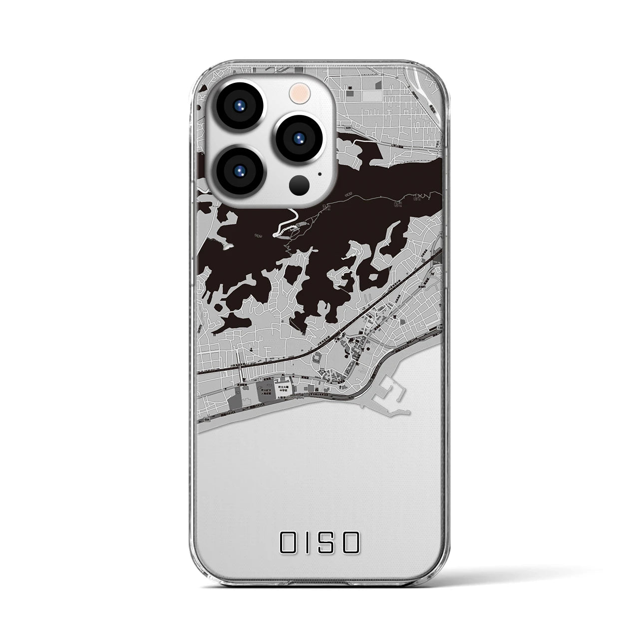 【大磯(神奈川県)】地図柄iPhoneケース(クリアタイプ)