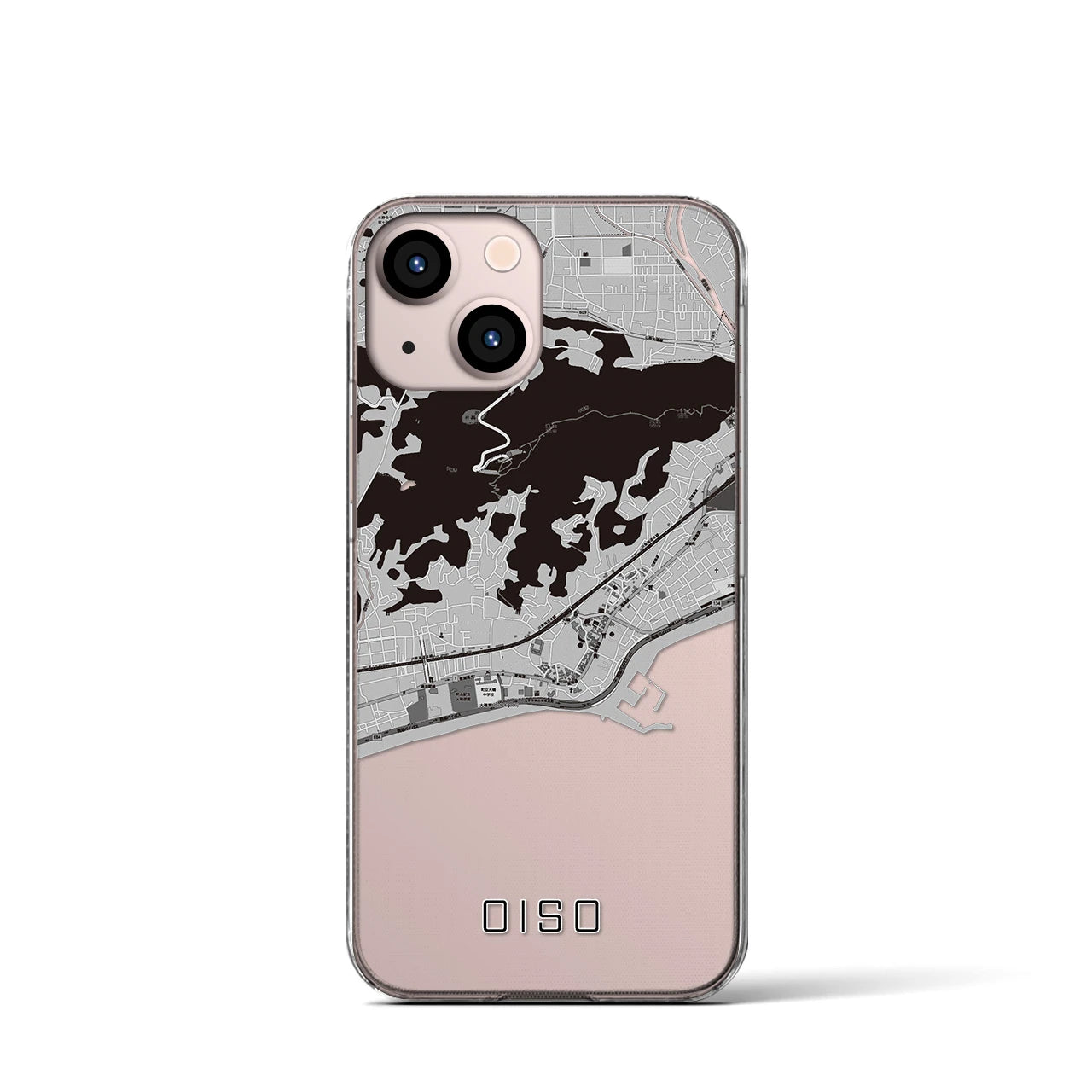 【大磯(神奈川県)】地図柄iPhoneケース(クリアタイプ)