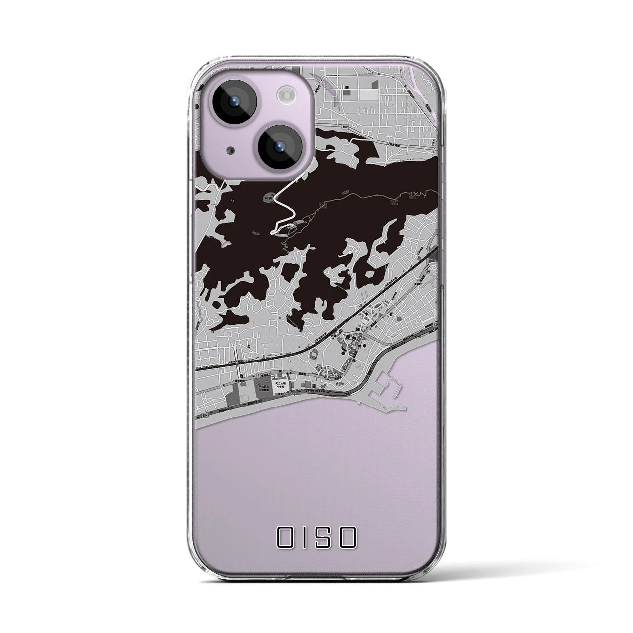 【大磯(神奈川県)】地図柄iPhoneケース(クリアタイプ)