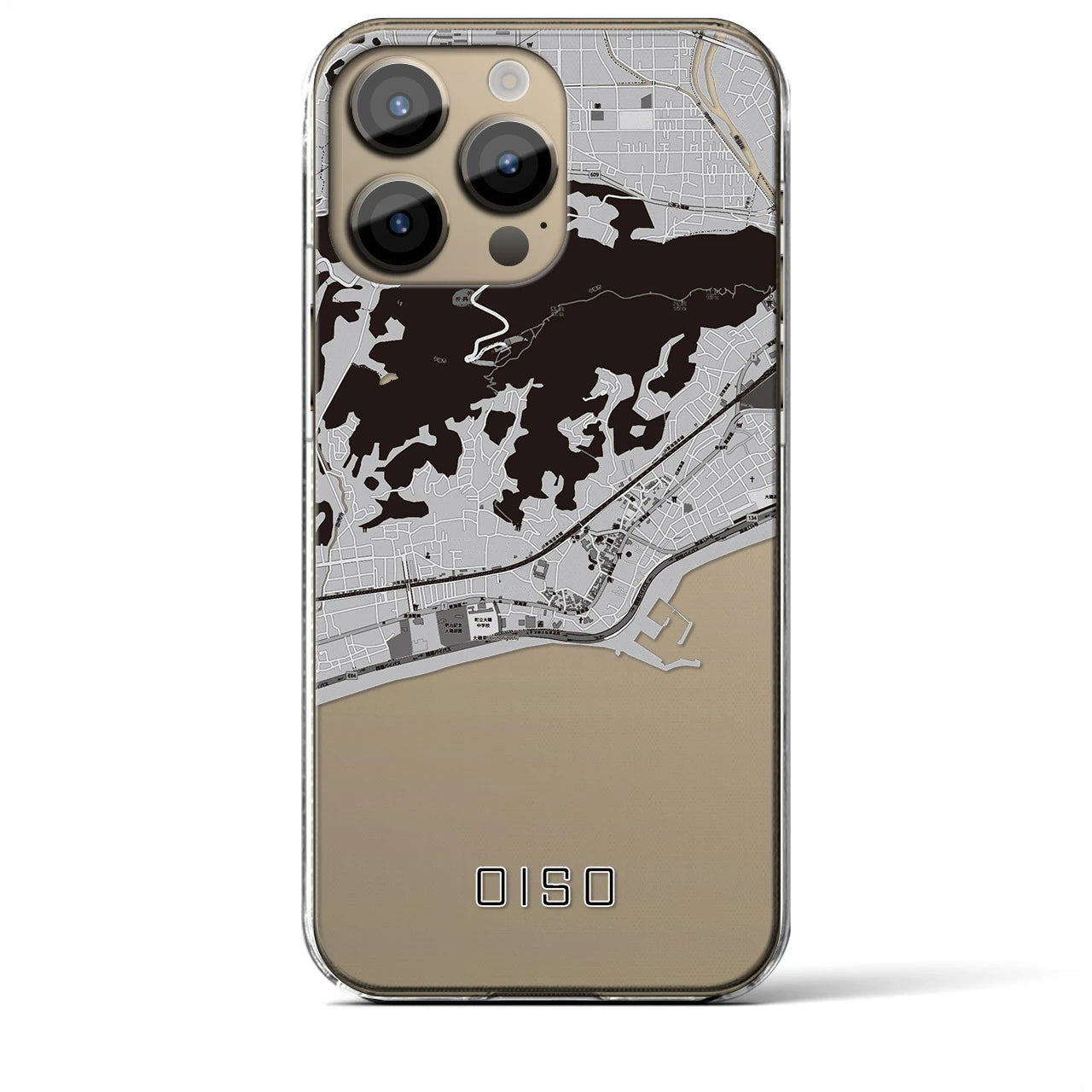 【大磯(神奈川県)】地図柄iPhoneケース(クリアタイプ)