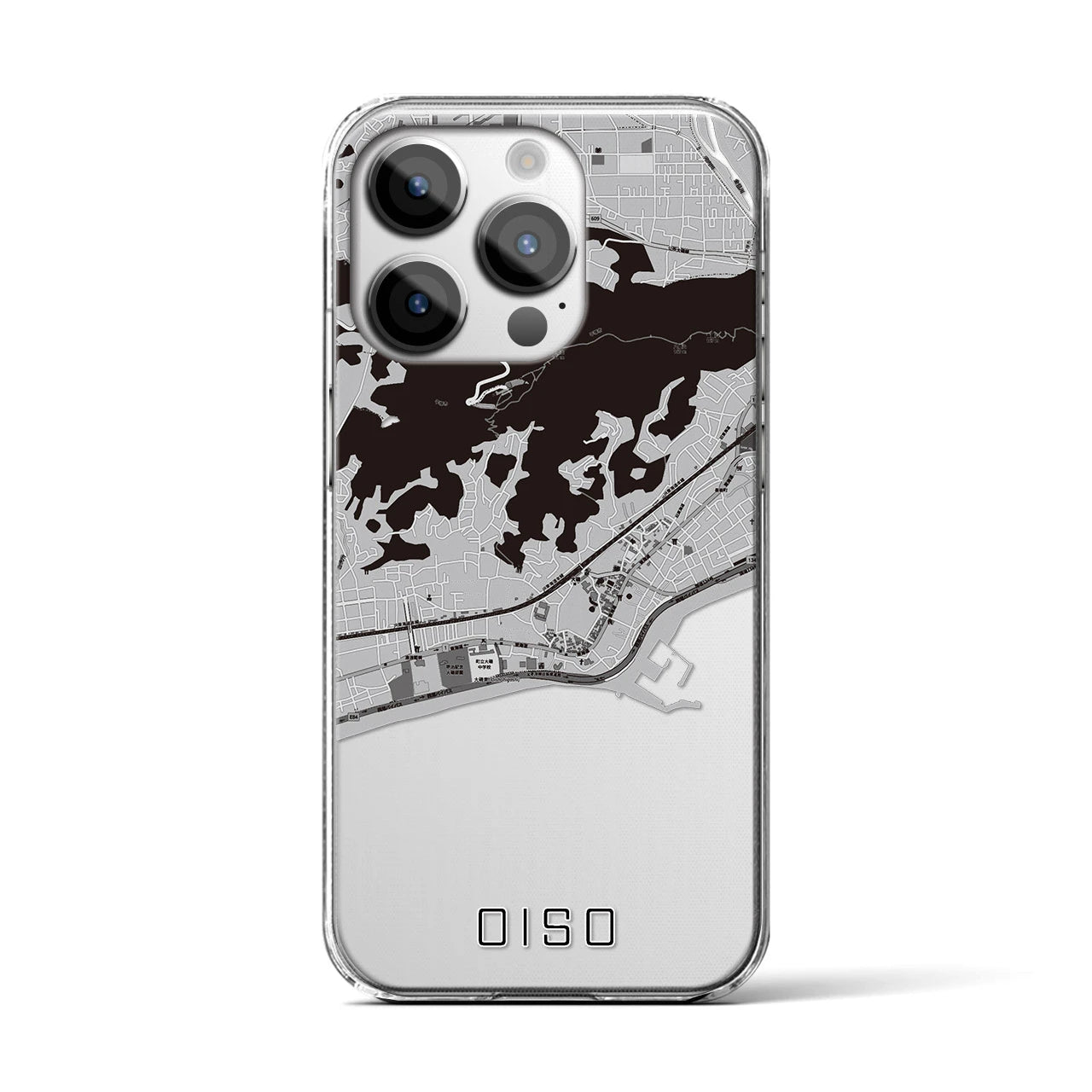 【大磯(神奈川県)】地図柄iPhoneケース(クリアタイプ)