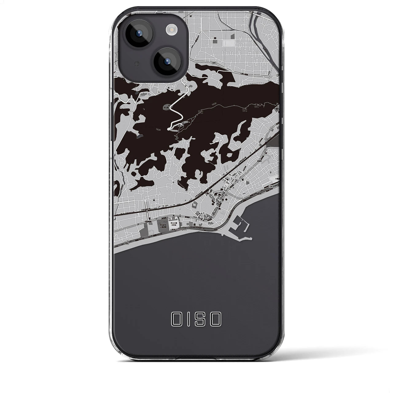 【大磯(神奈川県)】地図柄iPhoneケース(クリアタイプ)