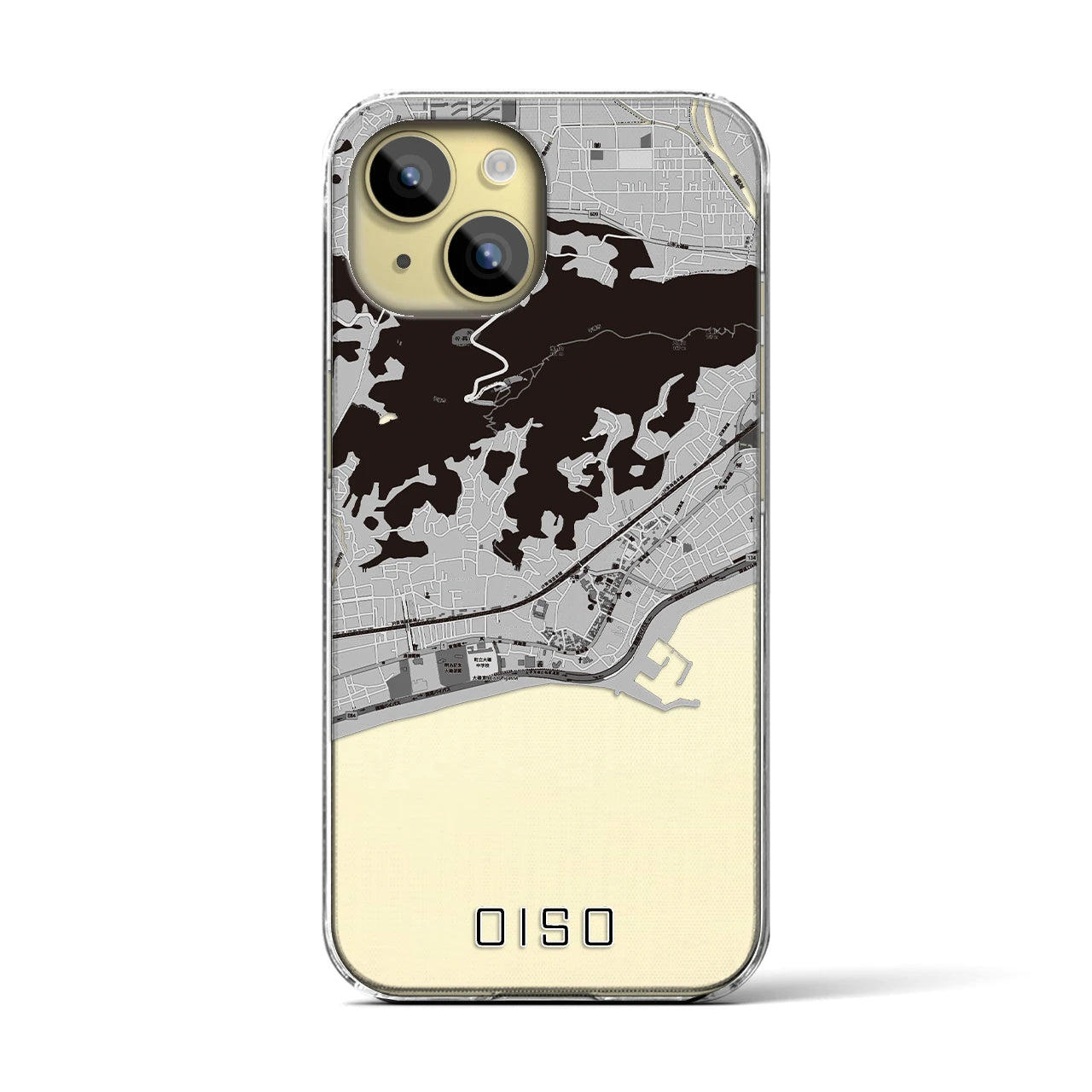 【大磯(神奈川県)】地図柄iPhoneケース(クリアタイプ)