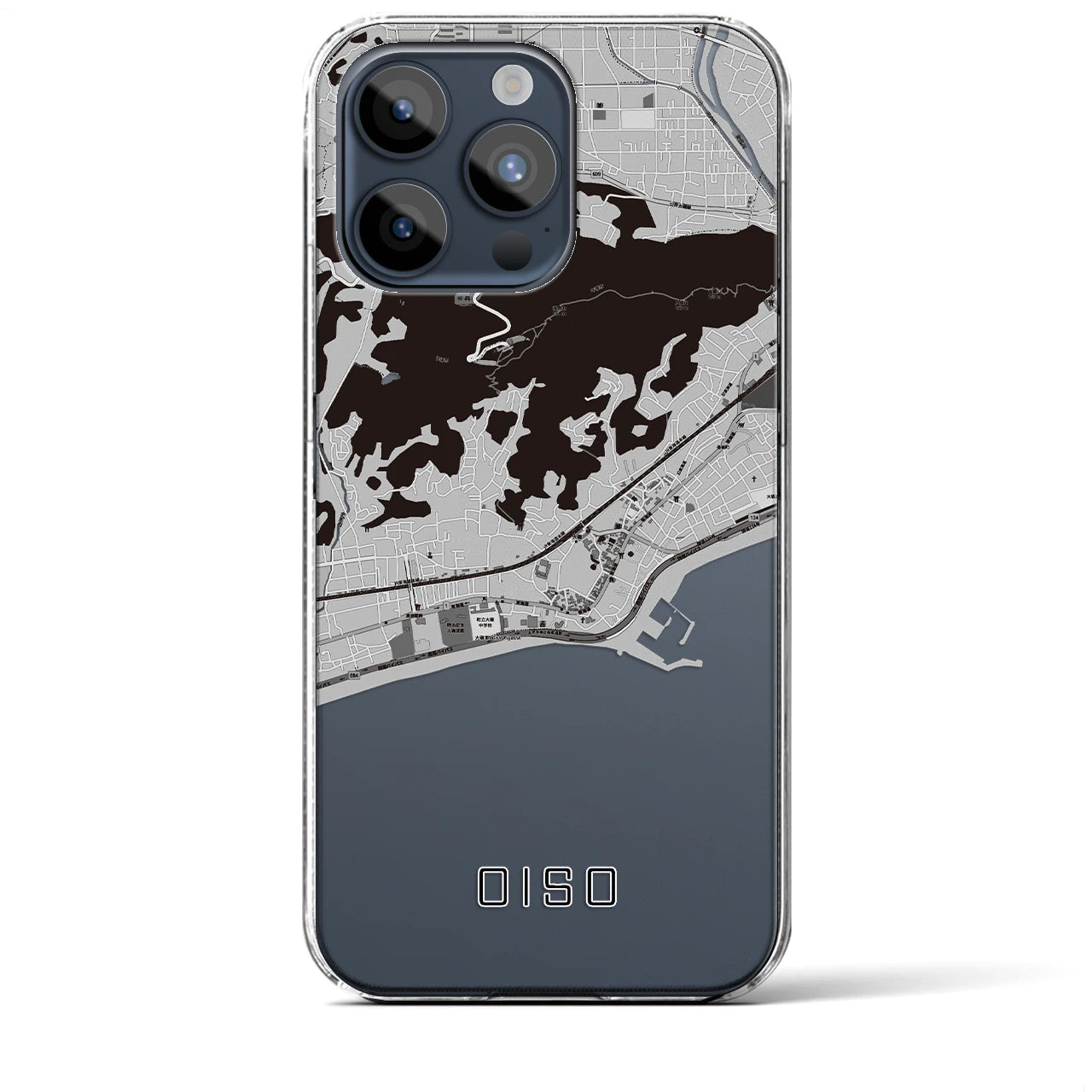 【大磯(神奈川県)】地図柄iPhoneケース(クリアタイプ)