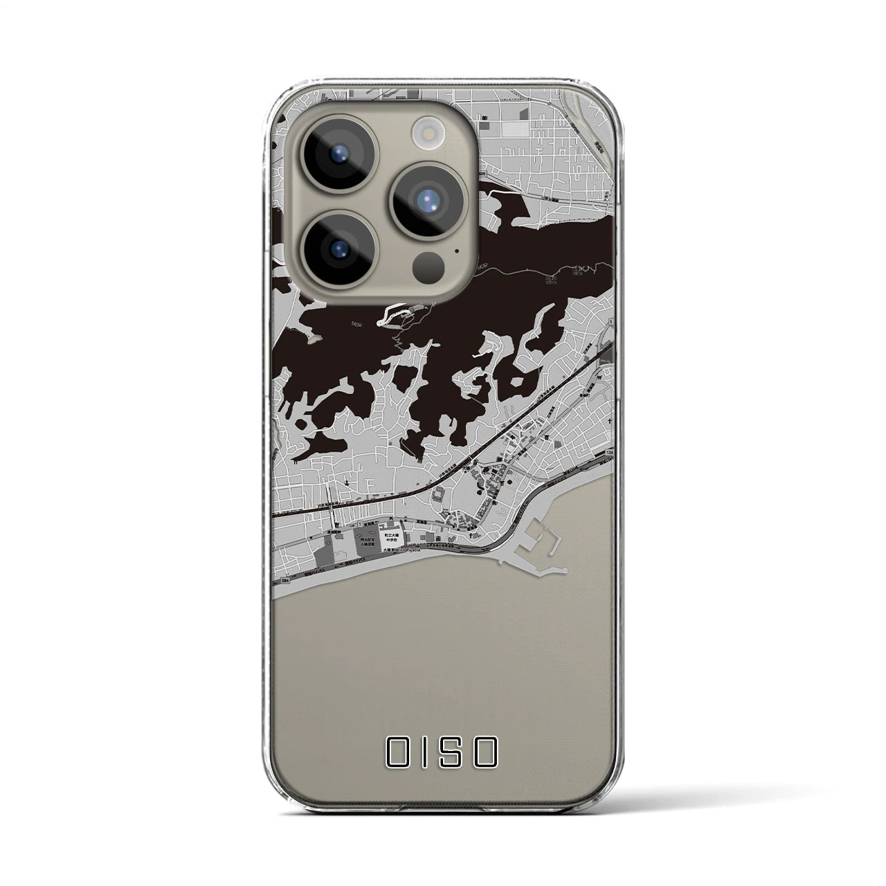 【大磯(神奈川県)】地図柄iPhoneケース(クリアタイプ)