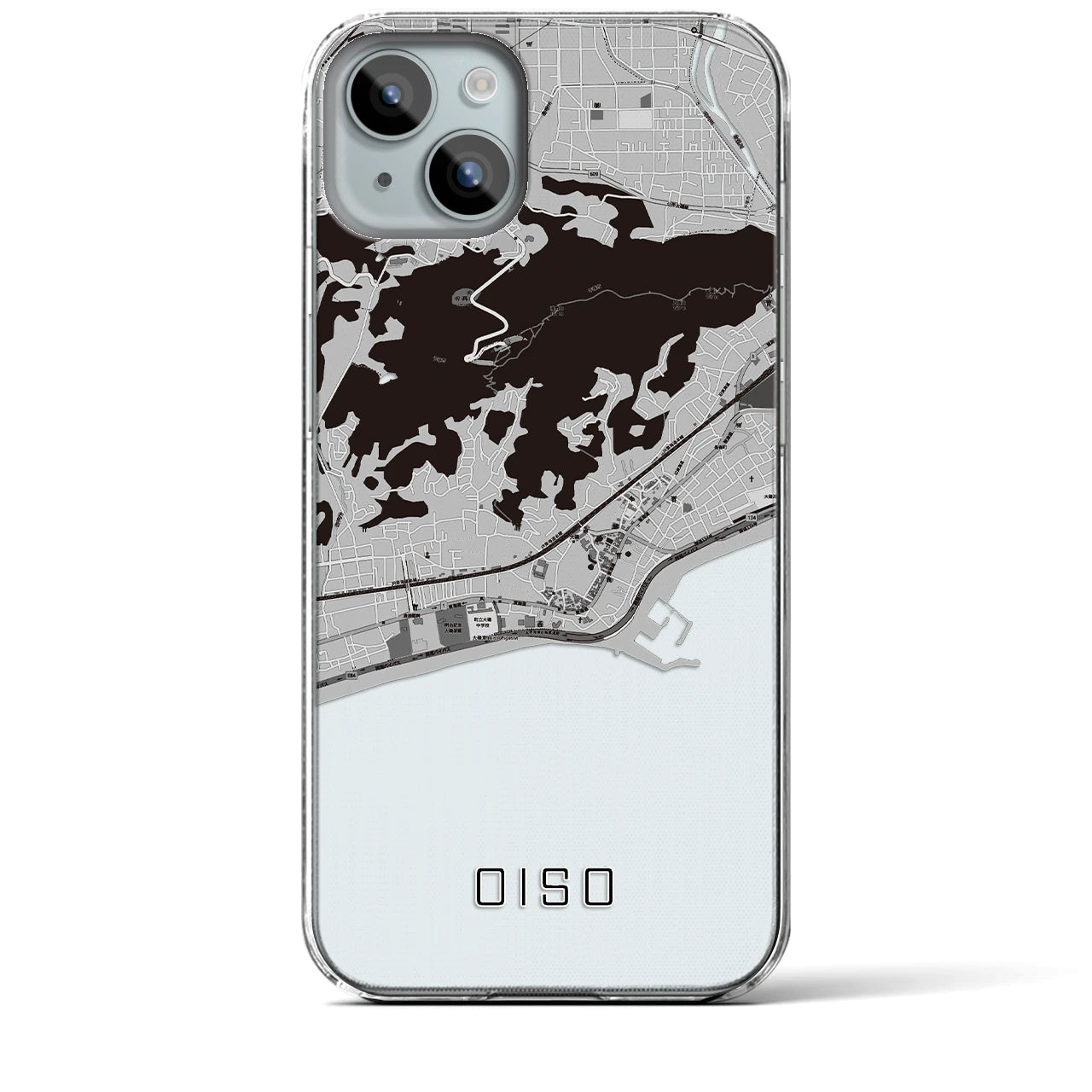 【大磯(神奈川県)】地図柄iPhoneケース(クリアタイプ)