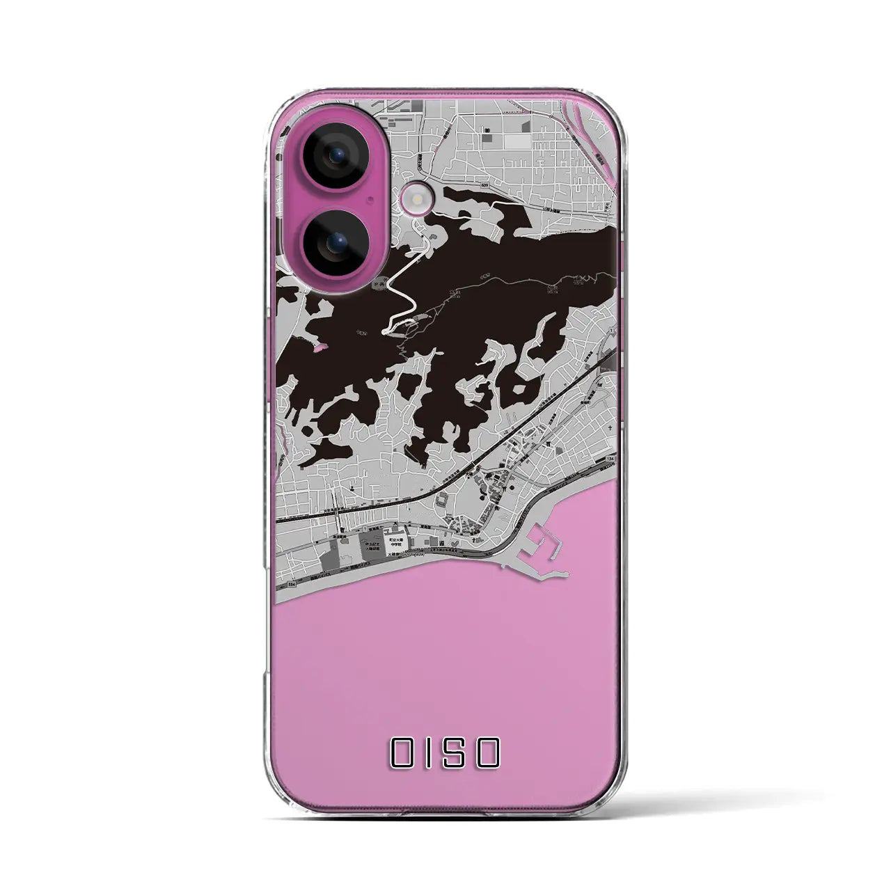 【大磯(神奈川県)】地図柄iPhoneケース(クリアタイプ)