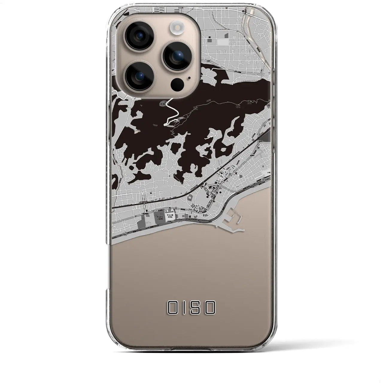 【大磯(神奈川県)】地図柄iPhoneケース(クリアタイプ)