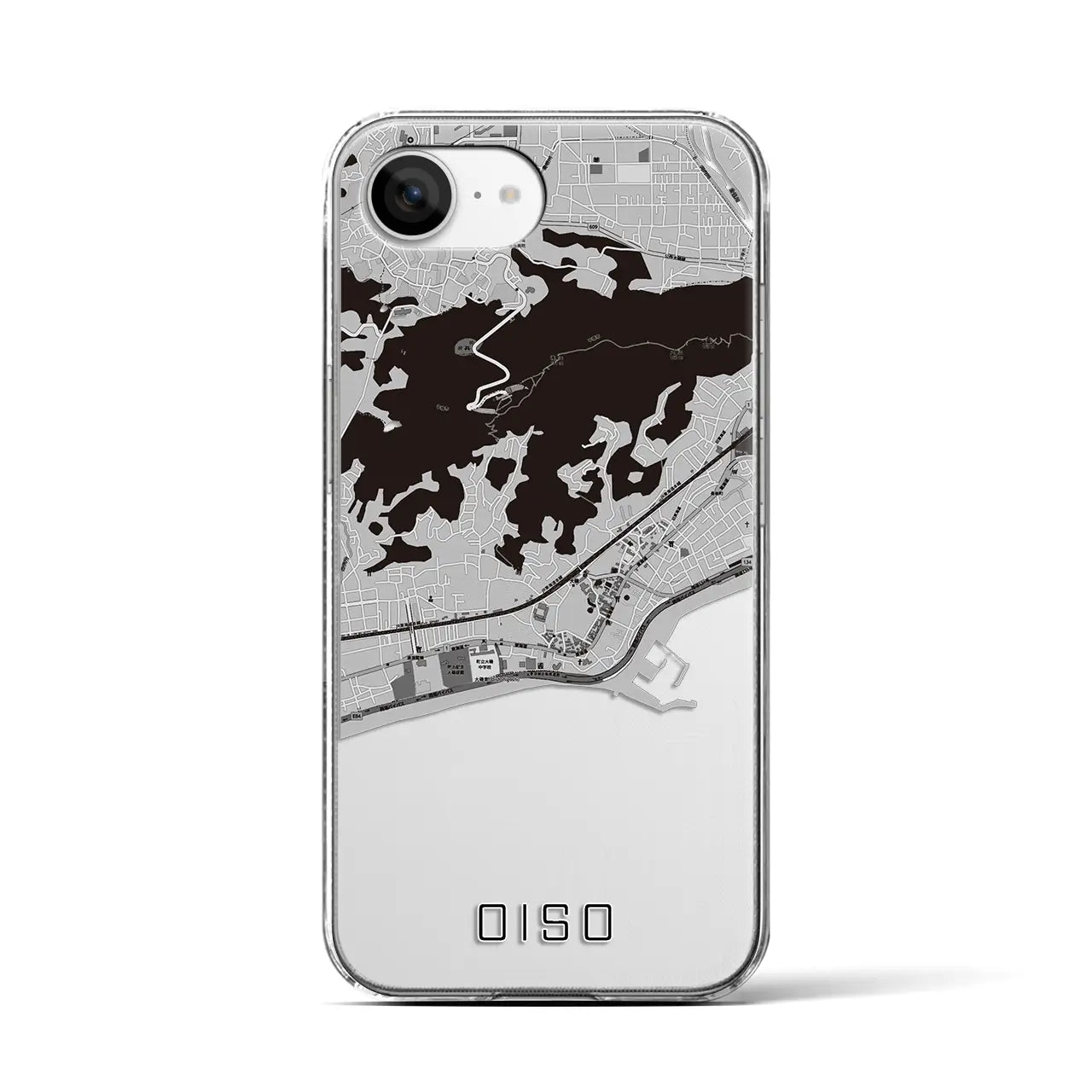 【大磯(神奈川県)】地図柄iPhoneケース(クリアタイプ)