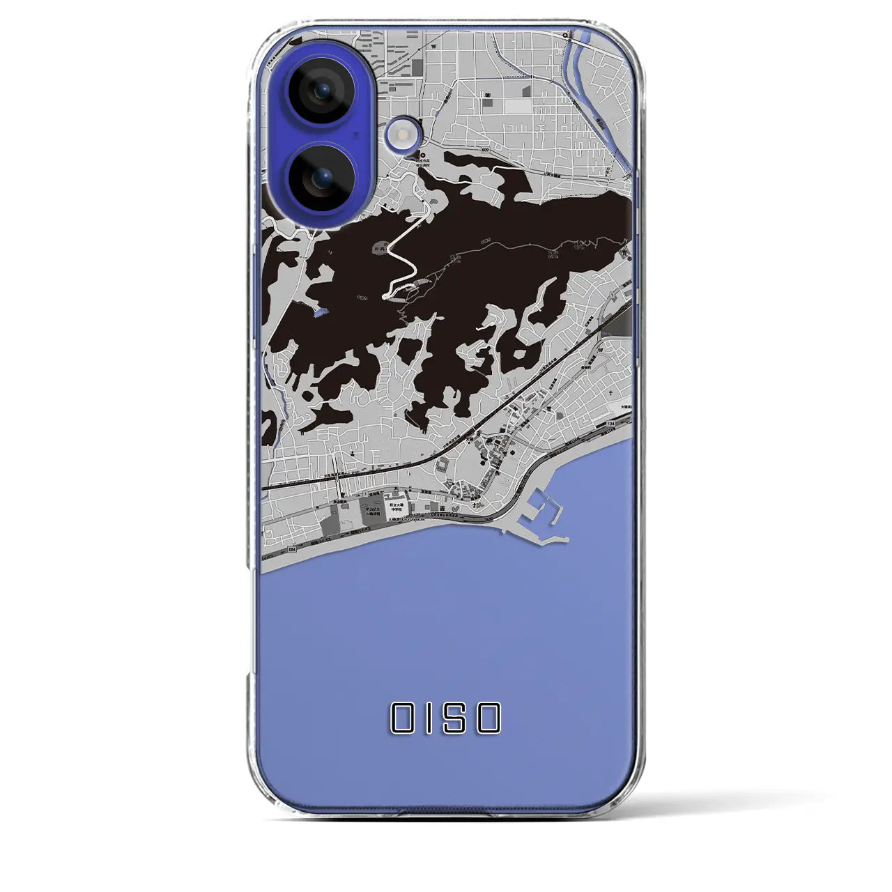 【大磯(神奈川県)】地図柄iPhoneケース(クリアタイプ)