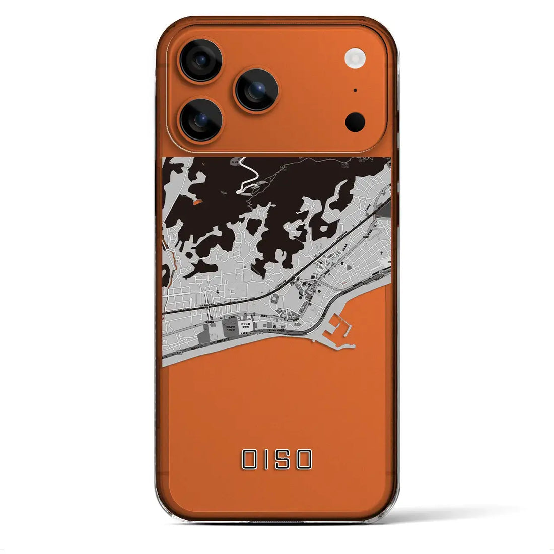 【大磯(神奈川県)】地図柄iPhoneケース(クリアタイプ)