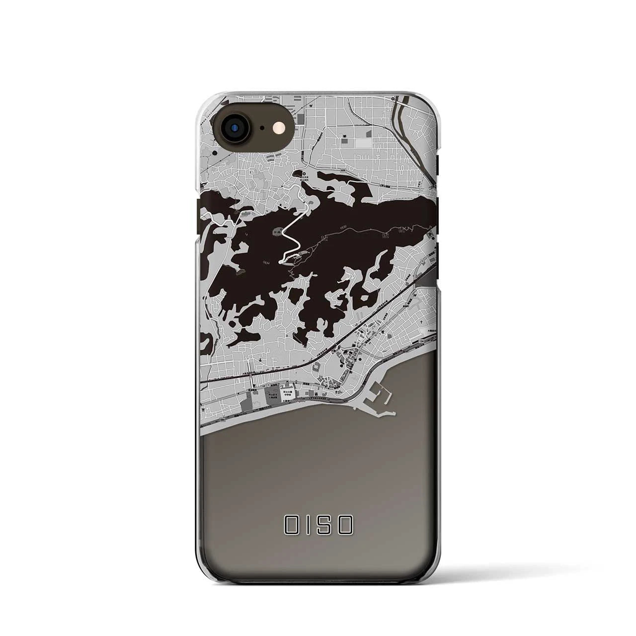 【大磯(神奈川県)】地図柄iPhoneケース(クリアタイプ)