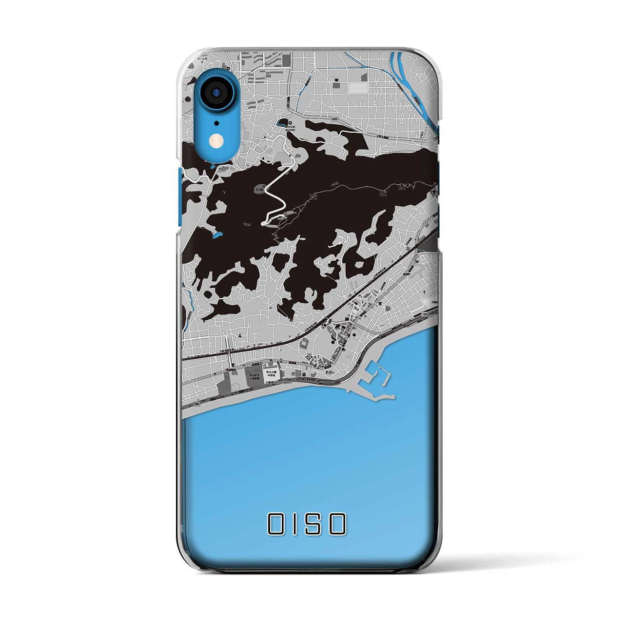 【大磯(神奈川県)】地図柄iPhoneケース(クリアタイプ)