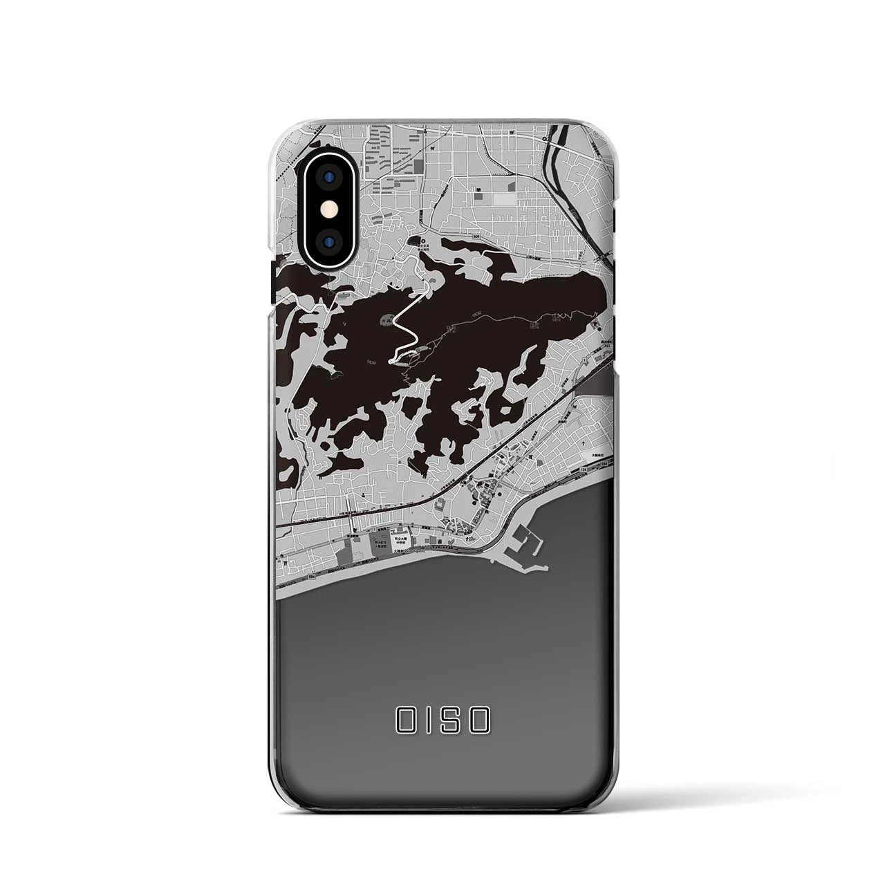 【大磯(神奈川県)】地図柄iPhoneケース(クリアタイプ)