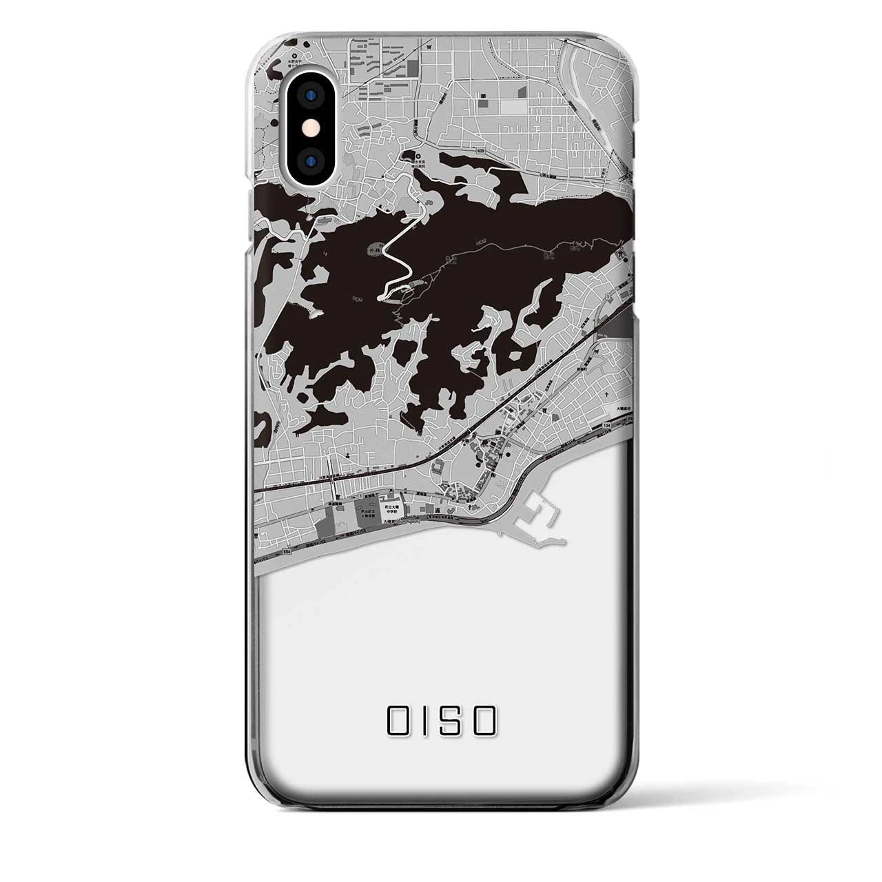 【大磯(神奈川県)】地図柄iPhoneケース(クリアタイプ)