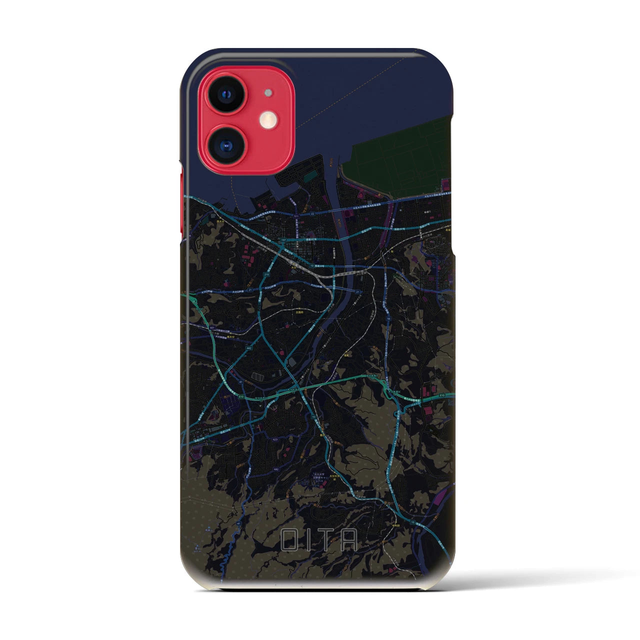 【大分(大分県)】地図柄iPhoneケース(バックカバータイプ)