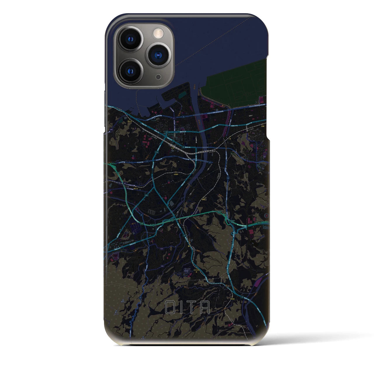 【大分(大分県)】地図柄iPhoneケース(バックカバータイプ)