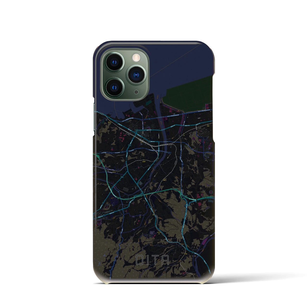 【大分(大分県)】地図柄iPhoneケース(バックカバータイプ)