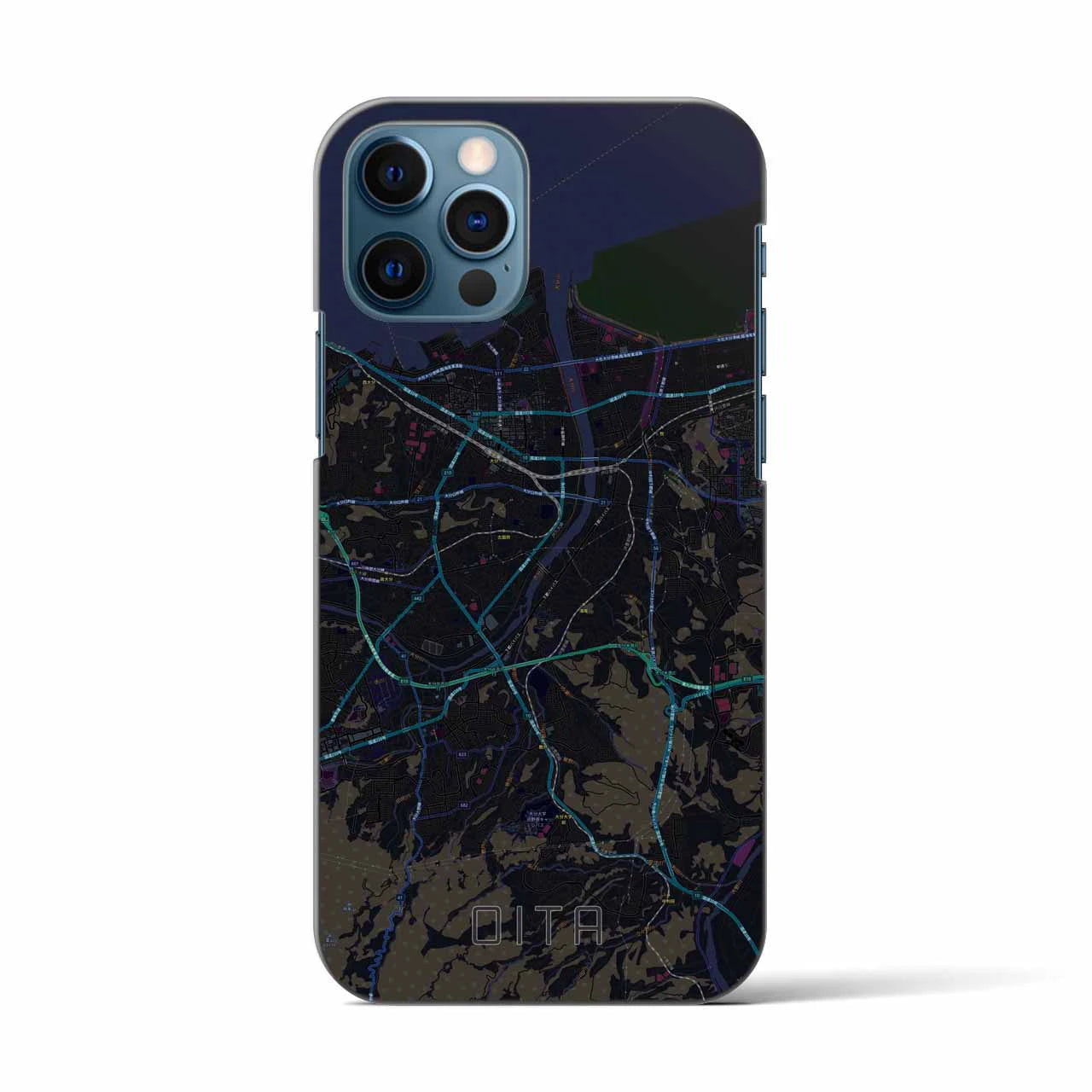 【大分(大分県)】地図柄iPhoneケース(バックカバータイプ)