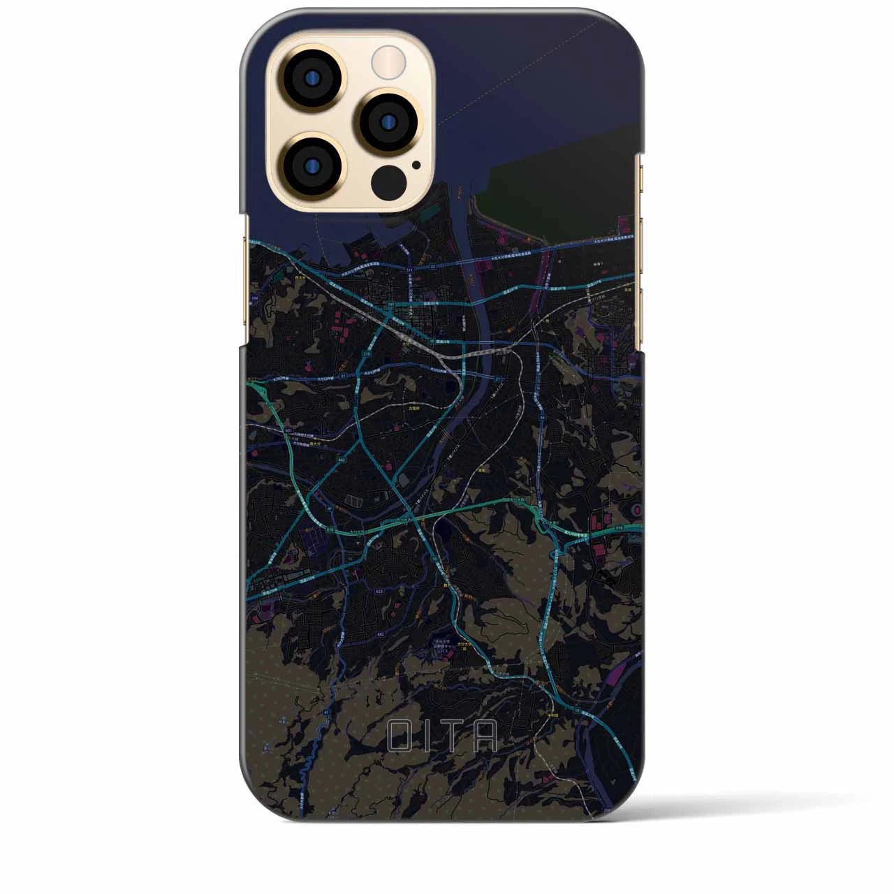 【大分(大分県)】地図柄iPhoneケース(バックカバータイプ)