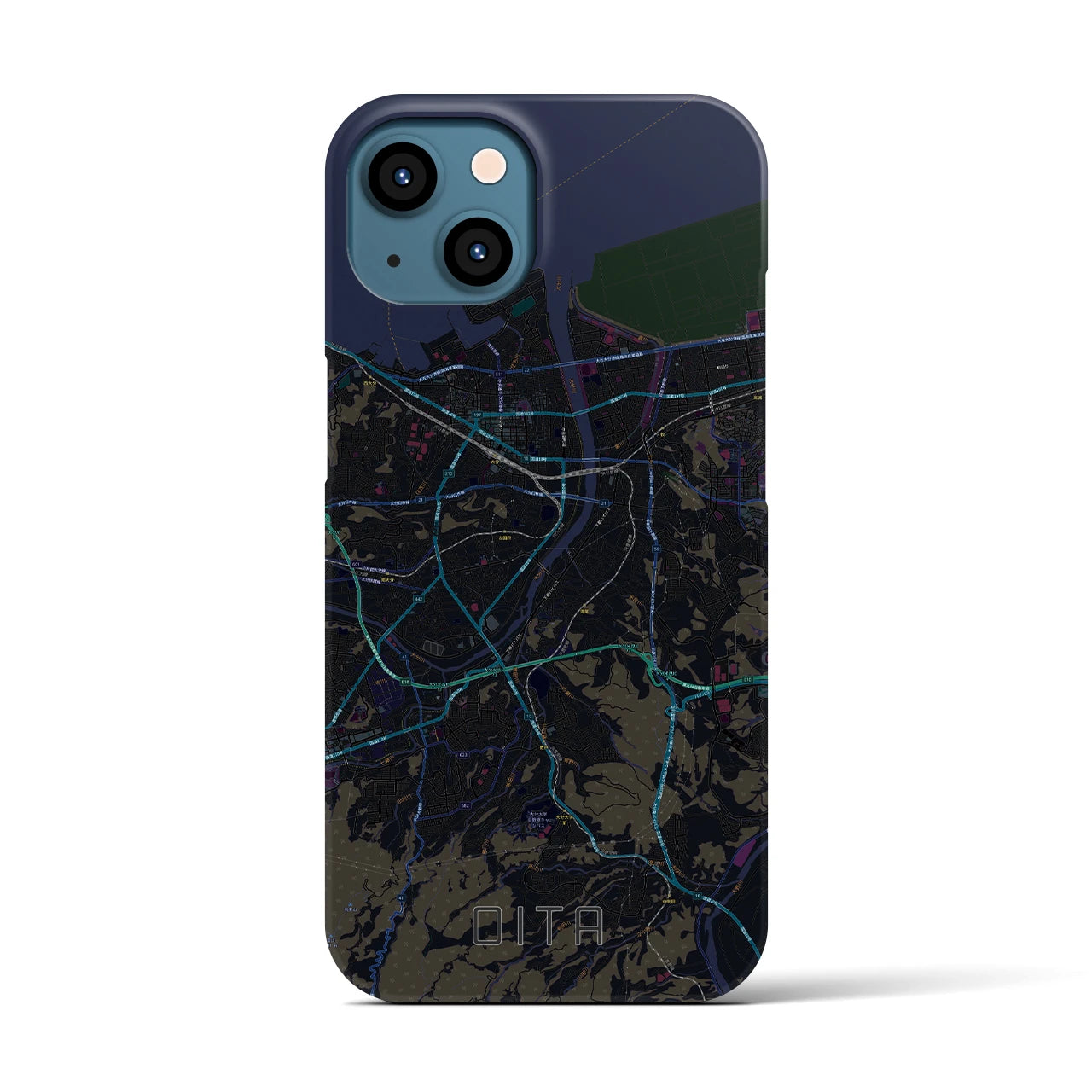 【大分(大分県)】地図柄iPhoneケース(バックカバータイプ)