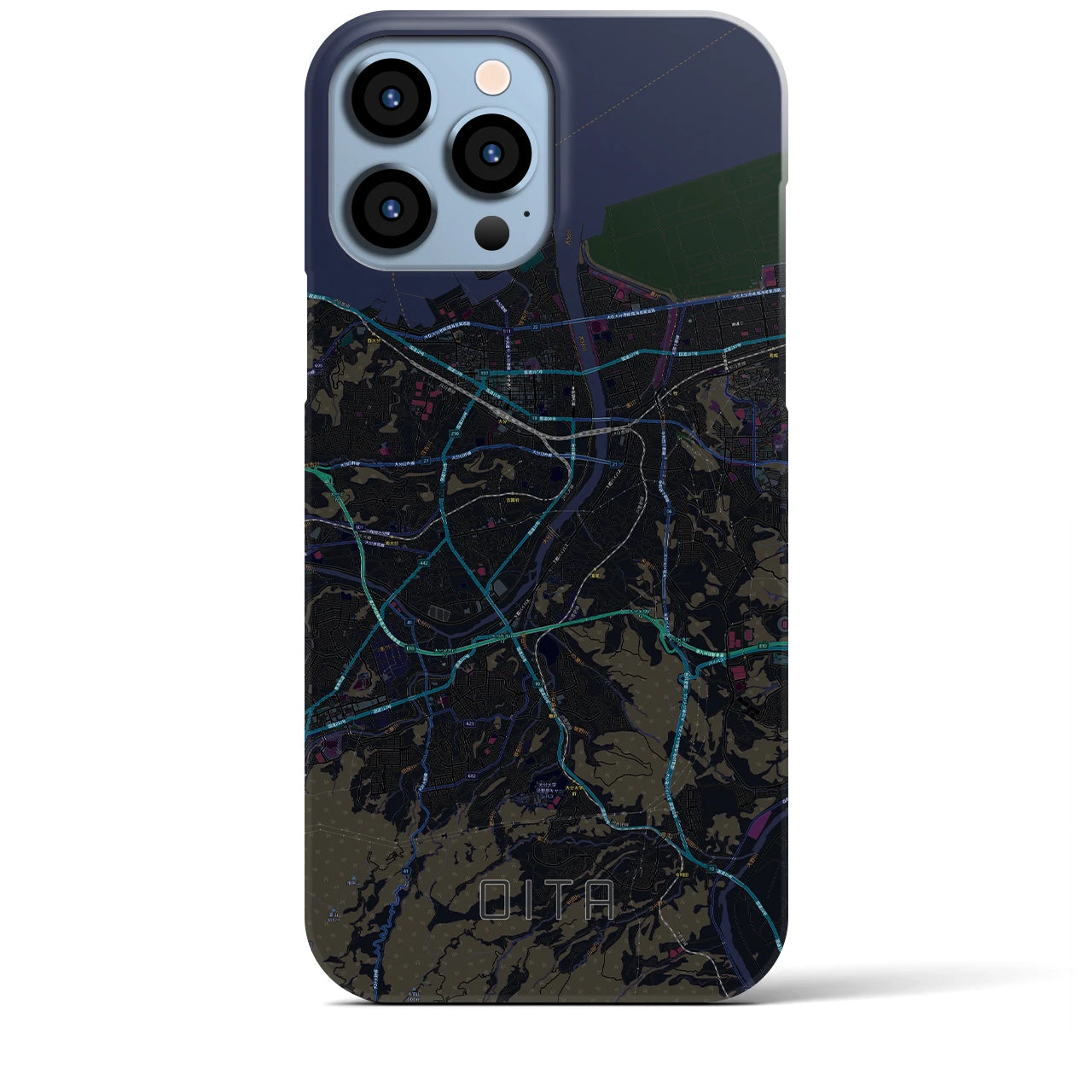 【大分(大分県)】地図柄iPhoneケース(バックカバータイプ)