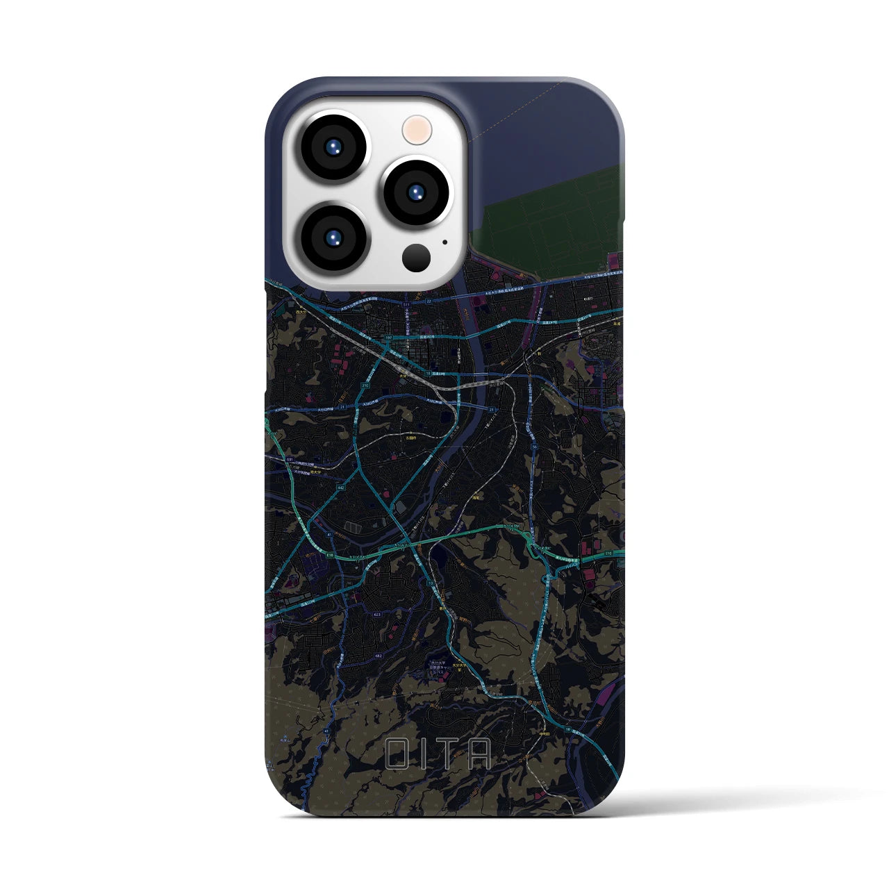 【大分(大分県)】地図柄iPhoneケース(バックカバータイプ)