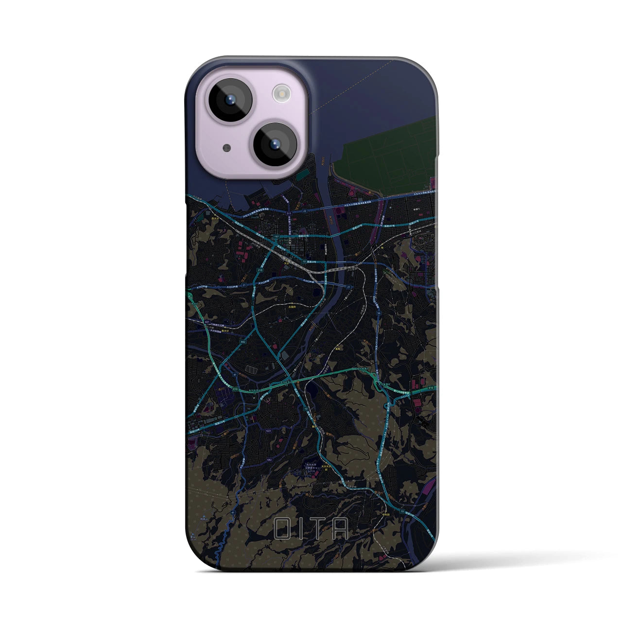 【大分(大分県)】地図柄iPhoneケース(バックカバータイプ)