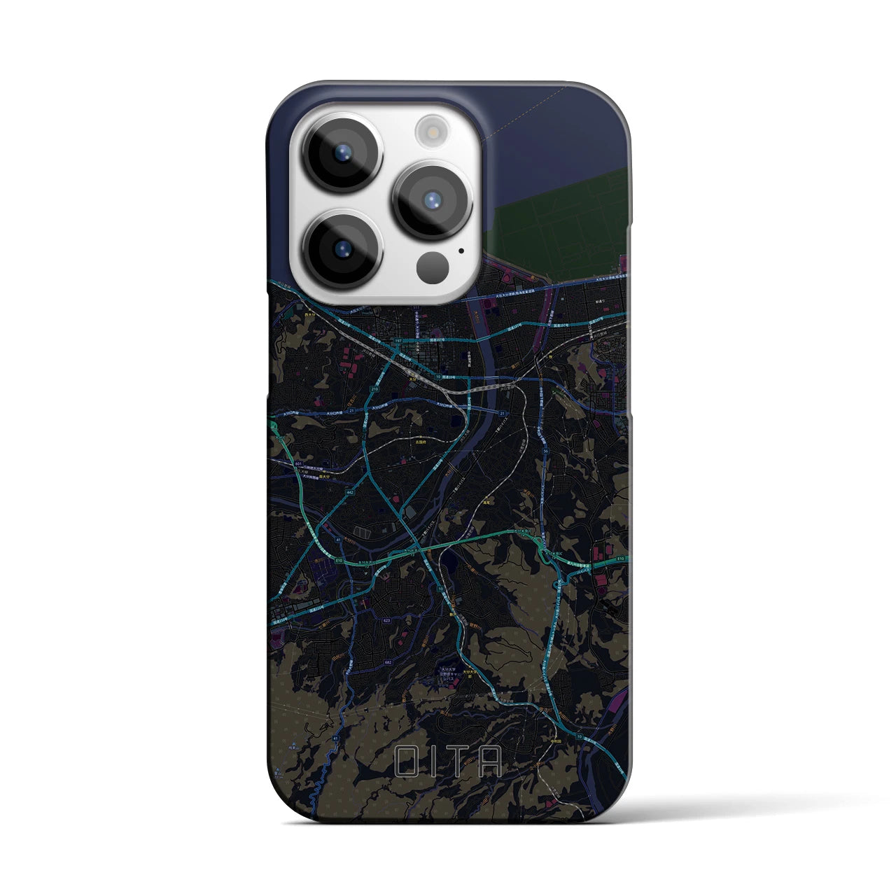【大分(大分県)】地図柄iPhoneケース(バックカバータイプ)