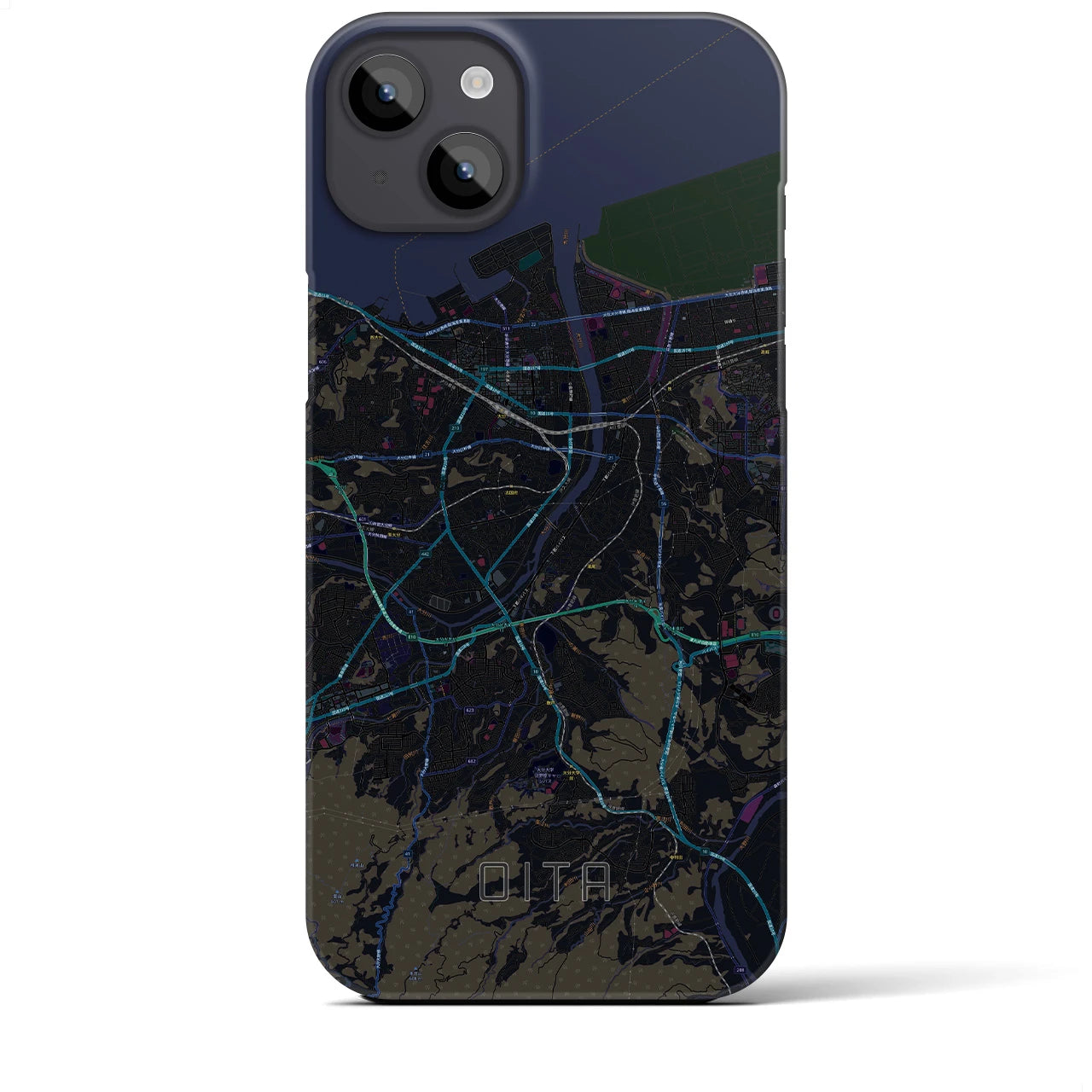 【大分(大分県)】地図柄iPhoneケース(バックカバータイプ)