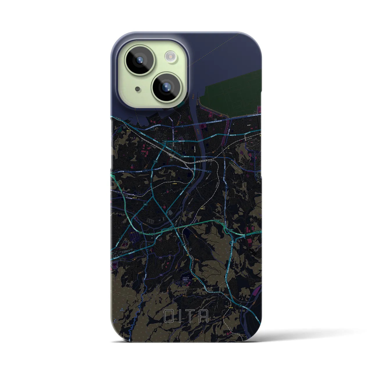 【大分(大分県)】地図柄iPhoneケース(バックカバータイプ)