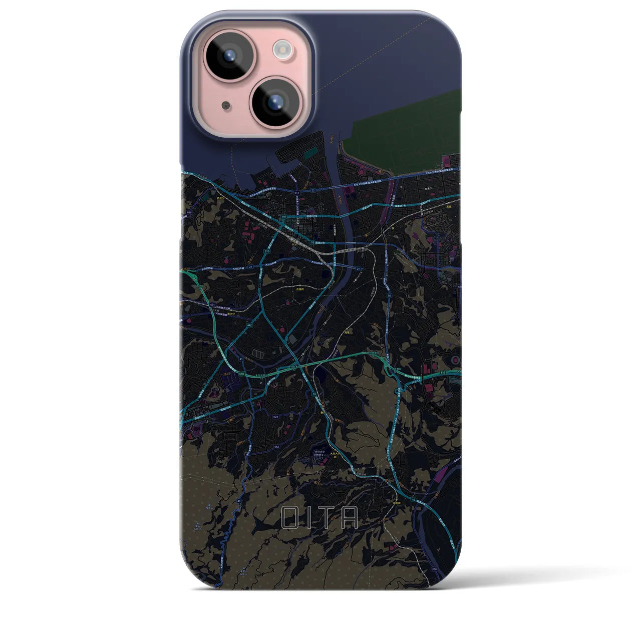 【大分(大分県)】地図柄iPhoneケース(バックカバータイプ)