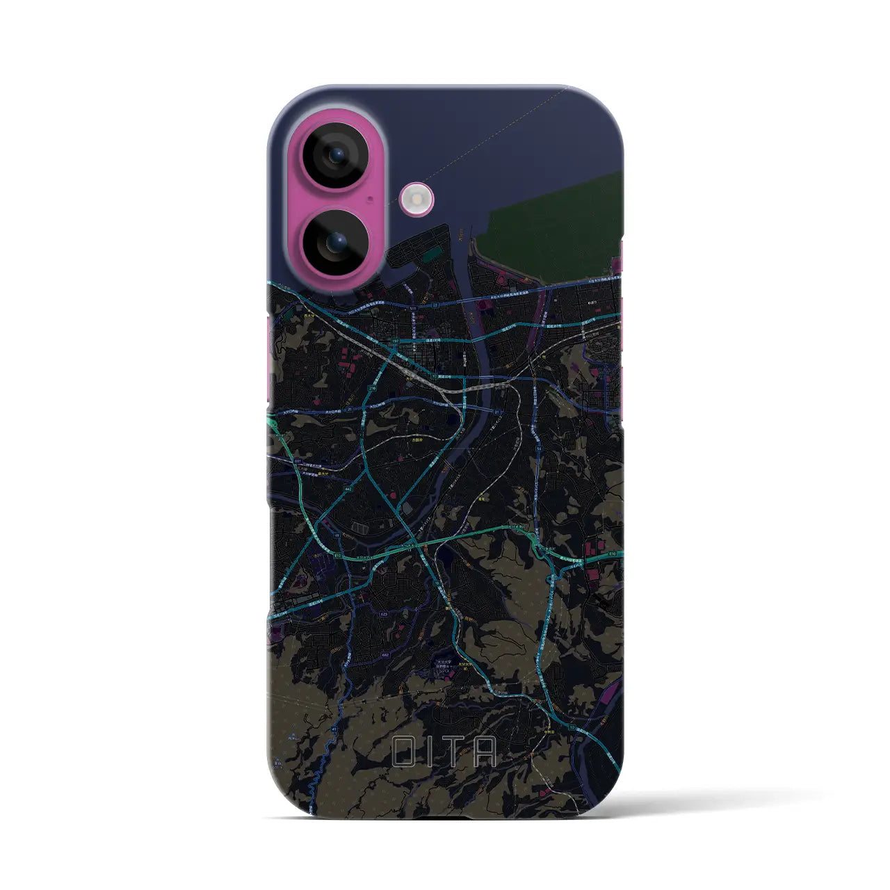 【大分(大分県)】地図柄iPhoneケース(バックカバータイプ)