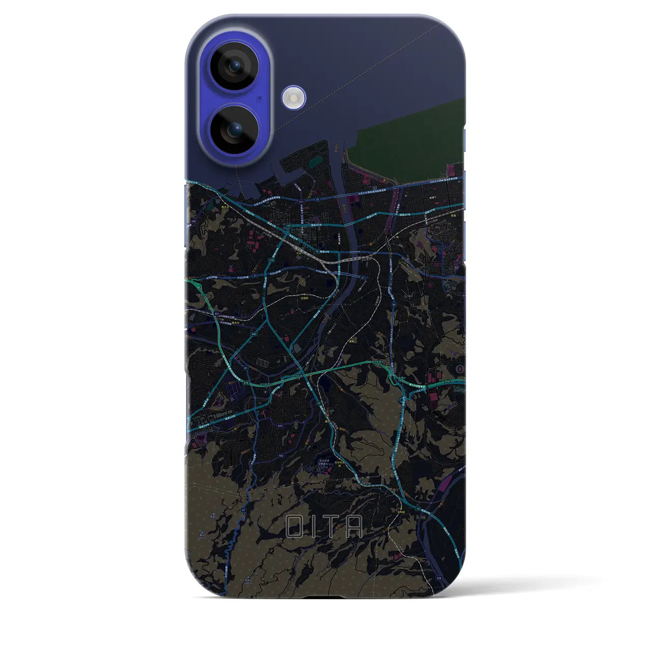 【大分(大分県)】地図柄iPhoneケース(バックカバータイプ)