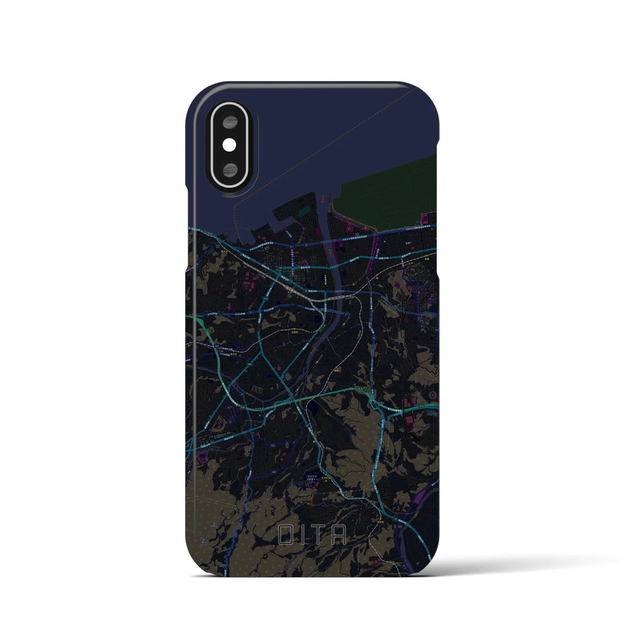 【大分(大分県)】地図柄iPhoneケース(バックカバータイプ)