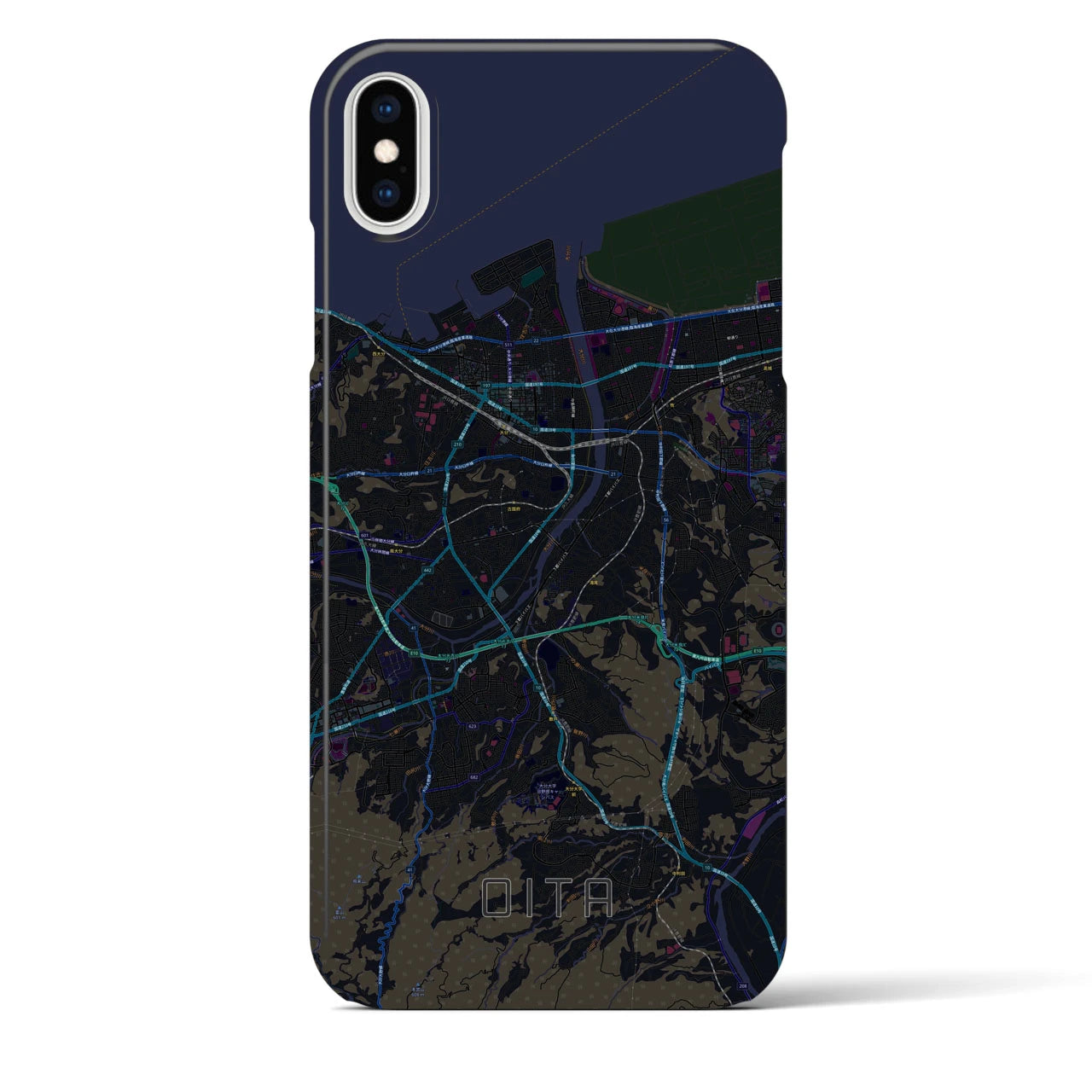 【大分(大分県)】地図柄iPhoneケース(バックカバータイプ)