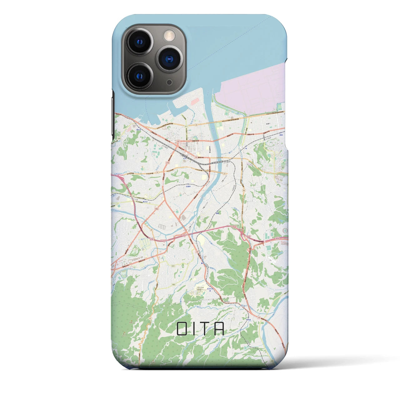 【大分(大分県)】地図柄iPhoneケース(バックカバータイプ)