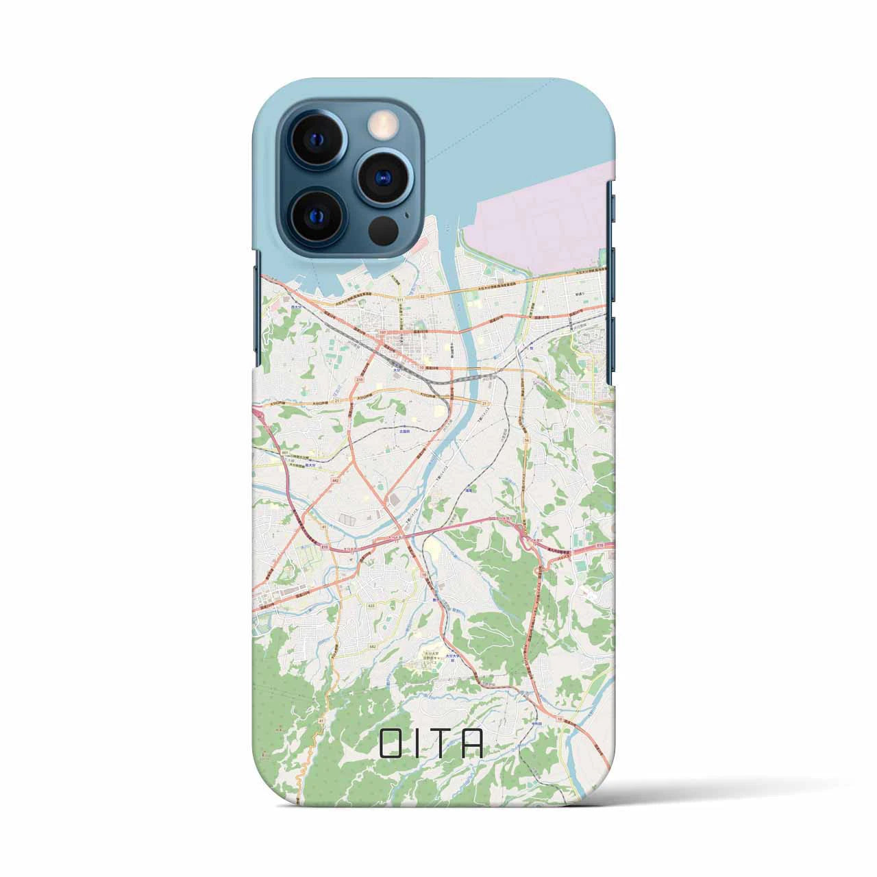 【大分(大分県)】地図柄iPhoneケース(バックカバータイプ)