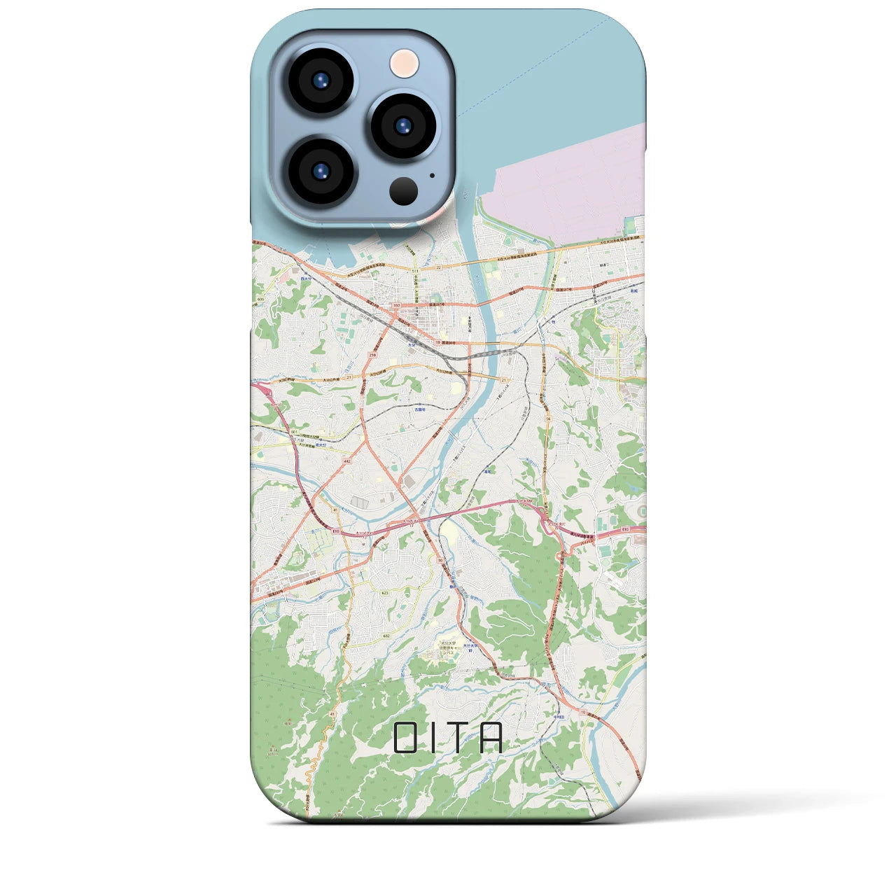 【大分(大分県)】地図柄iPhoneケース(バックカバータイプ)