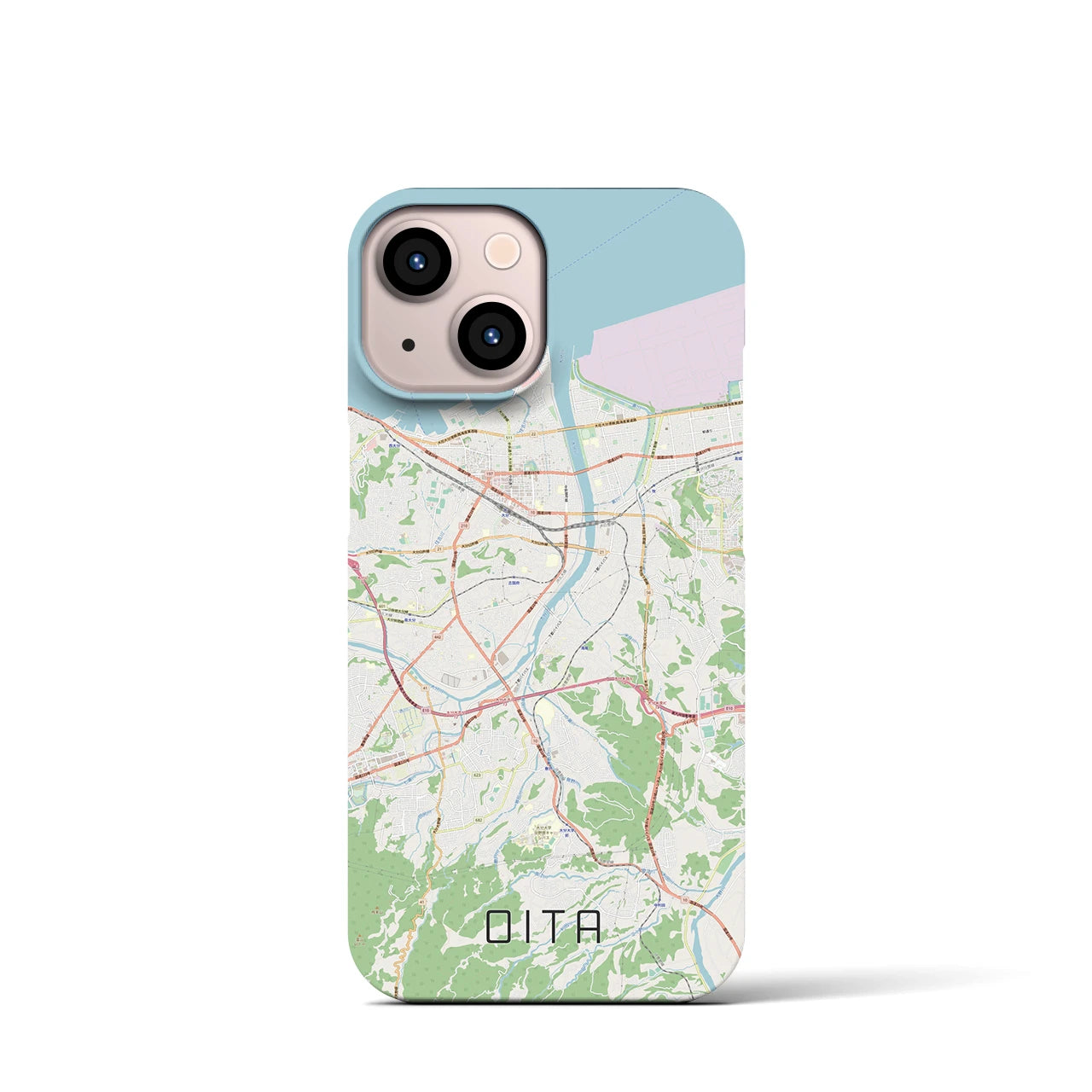 【大分(大分県)】地図柄iPhoneケース(バックカバータイプ)