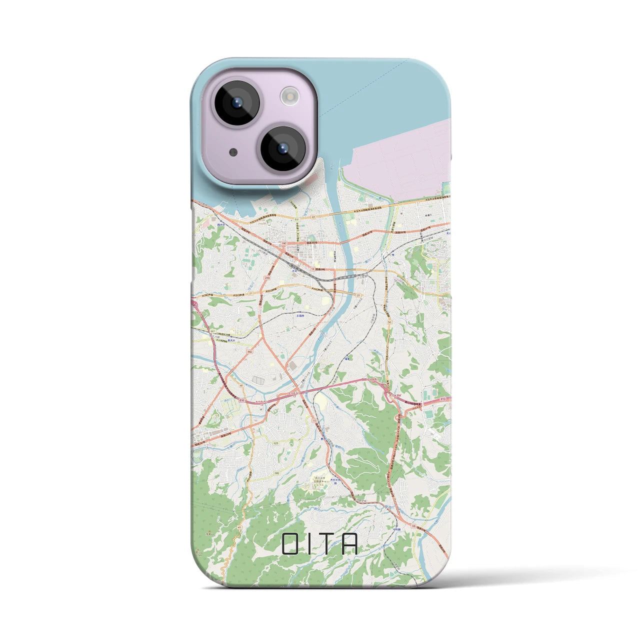 【大分(大分県)】地図柄iPhoneケース(バックカバータイプ)
