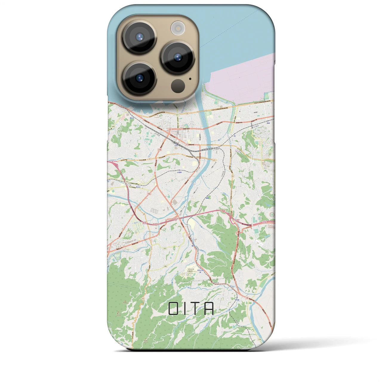 【大分(大分県)】地図柄iPhoneケース(バックカバータイプ)